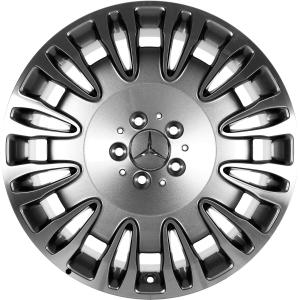 Mercedes Multispoke [222-19] Himalaya Grey with High Sheen Alloy Wheel for Mercedes S-Class A217 - Sizes 19in
