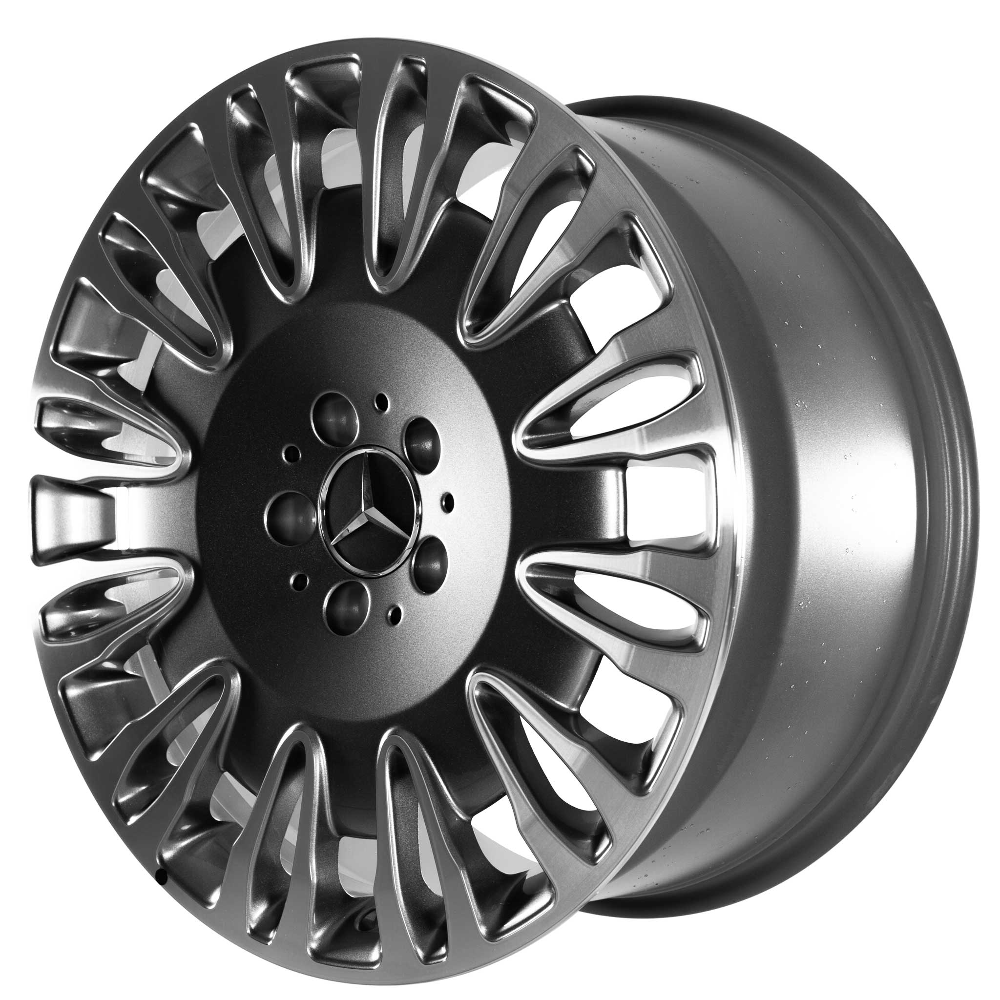 Mercedes Multispoke [222-19] Himalaya Grey with High Sheen Alloy Wheel Product Image #2