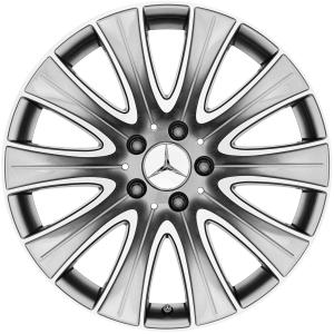 18" Mercedes 10 Spoke [222-18] Himalaya Grey with High Sheen alloy wheel