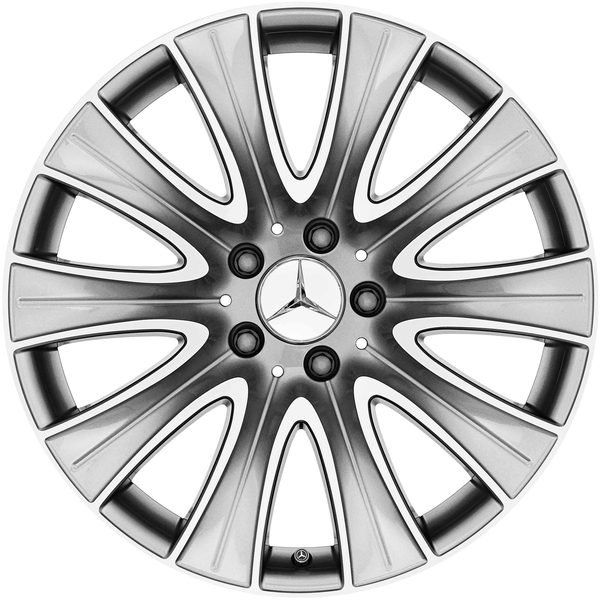 Mercedes 10 Spoke [222-18] Himalaya Grey with High Sheen Alloy Wheel Product Image #1