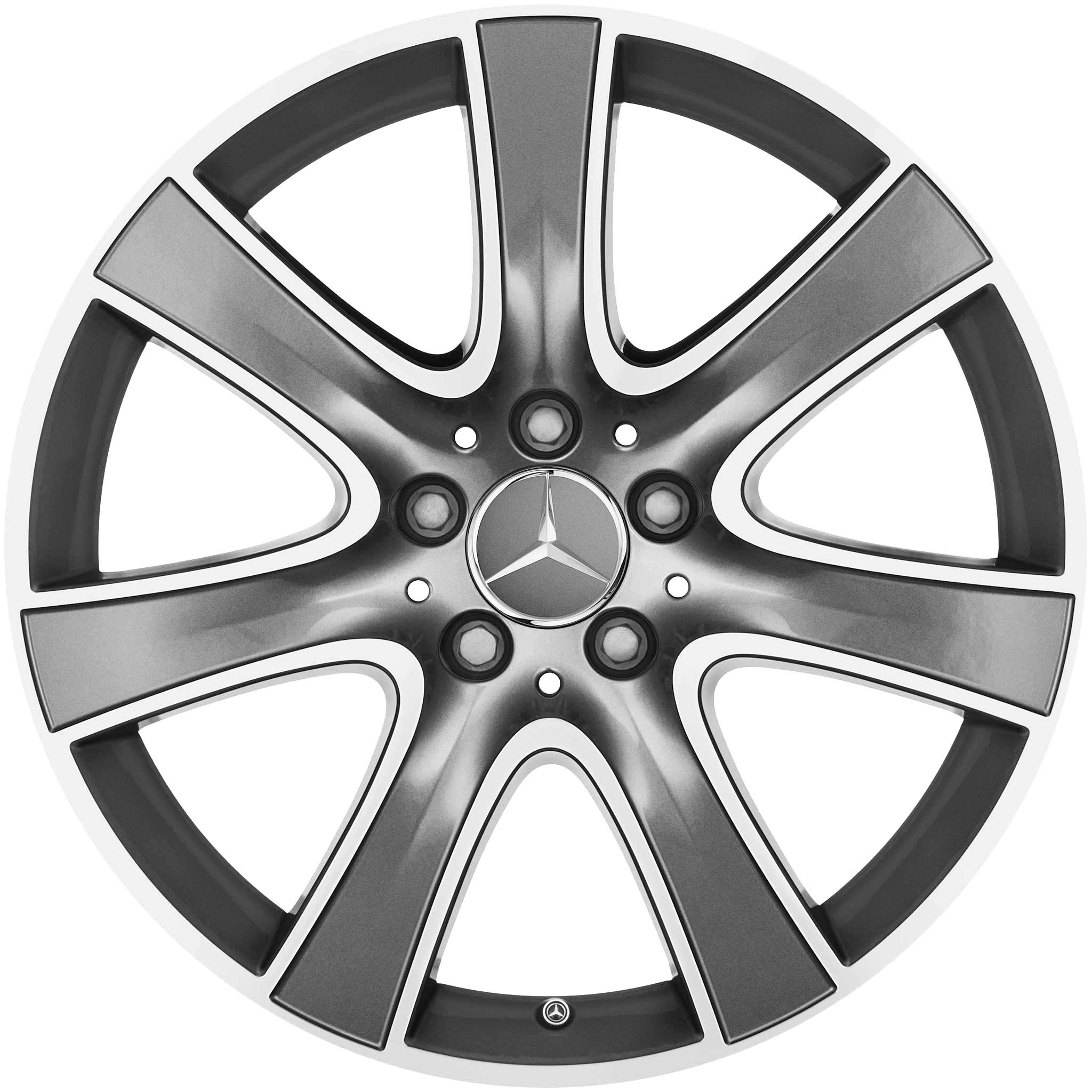 Mercedes 7 Spoke [222-18] Himalaya Grey with High Sheen Alloy Wheel Product Image #1