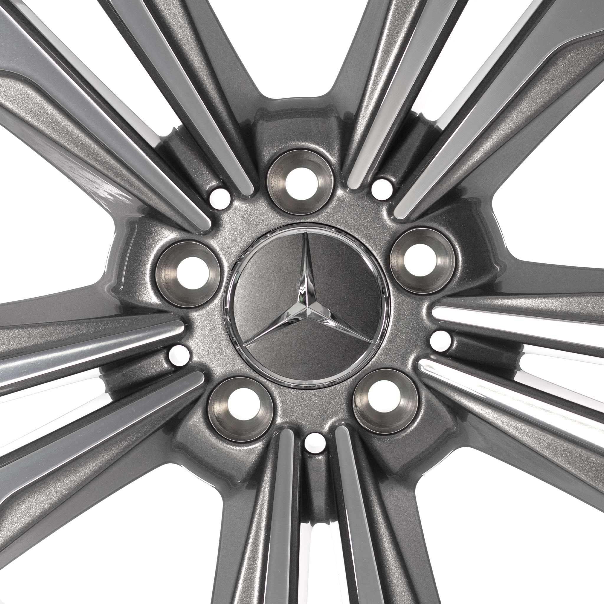 Mercedes 5 Twin Spoke [222-19] Himalaya Grey with High Sheen Alloy Wheel Product Image #3