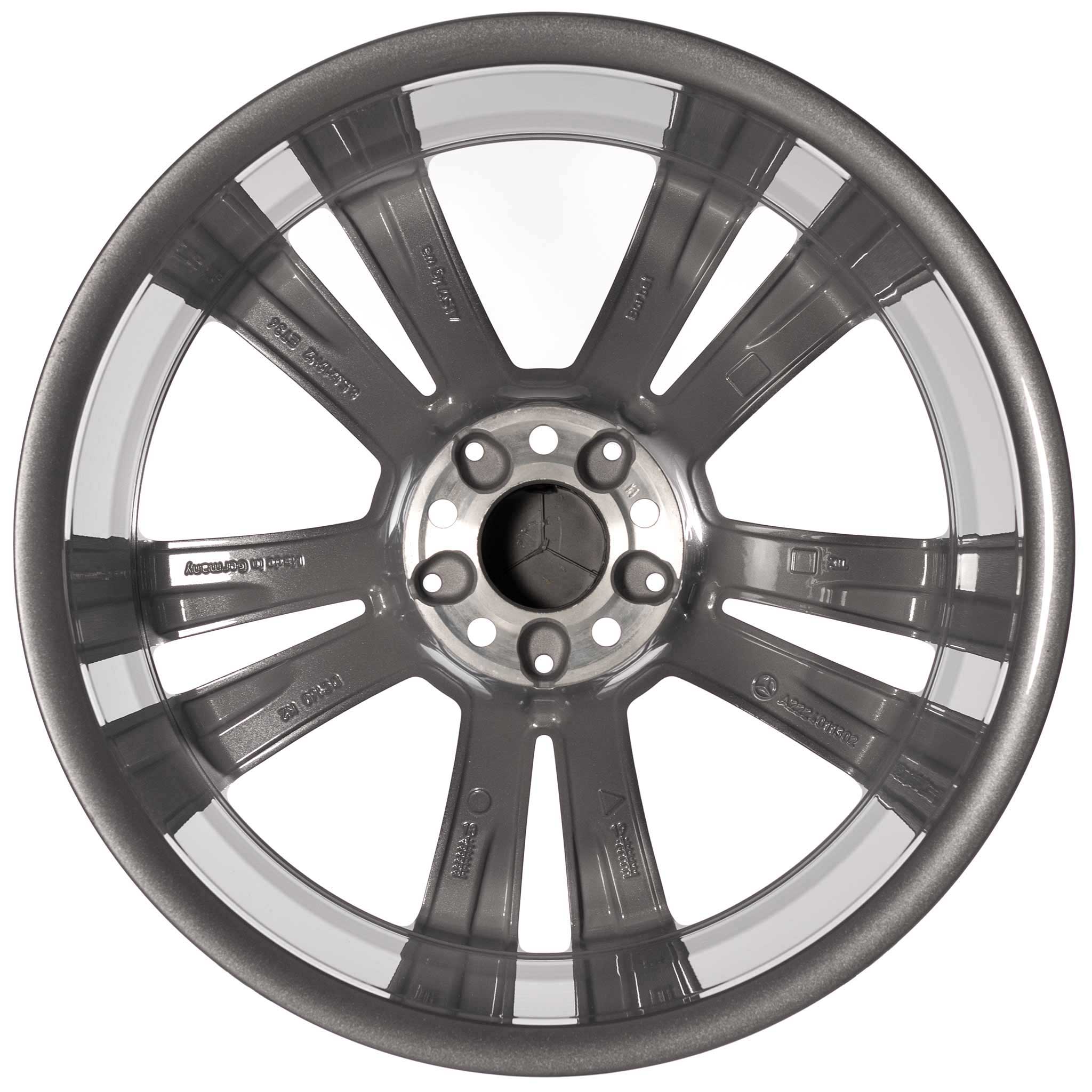 Mercedes 5 Twin Spoke [222-19] Himalaya Grey with High Sheen Alloy Wheel Product Image #4