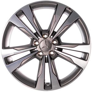 Mercedes 5 Twin Spoke [222-19] Himalaya Grey with High Sheen Alloy Wheel for Mercedes S-Class A217 - Sizes 19in