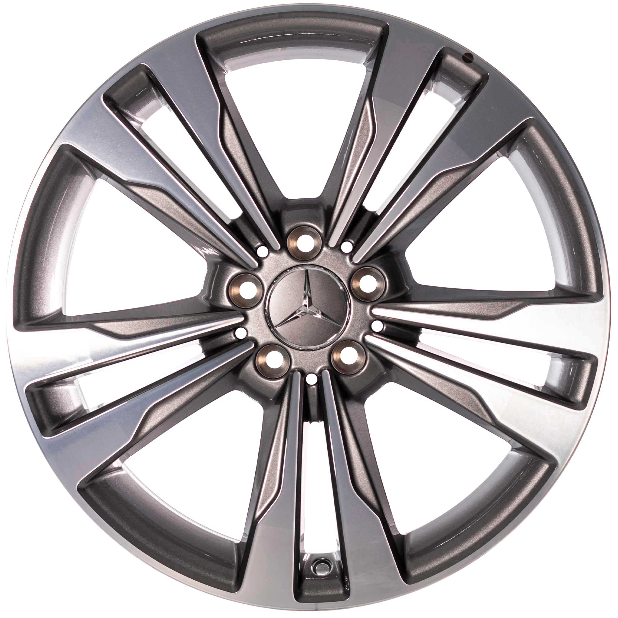 Mercedes 5 Twin Spoke [222-19] Himalaya Grey with High Sheen Alloy Wheel Product Image #1