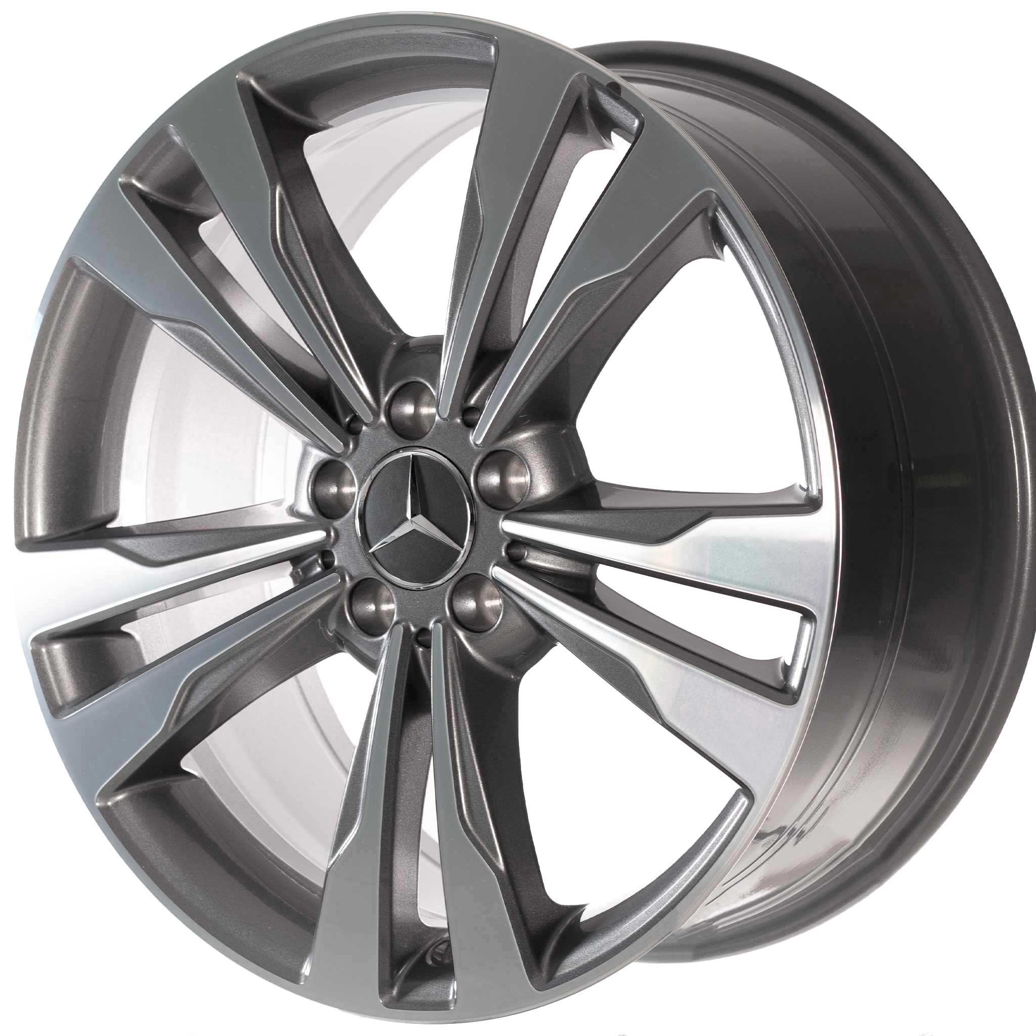 Mercedes 5 Twin Spoke [222-19] Himalaya Grey with High Sheen Alloy Wheel Product Image #2
