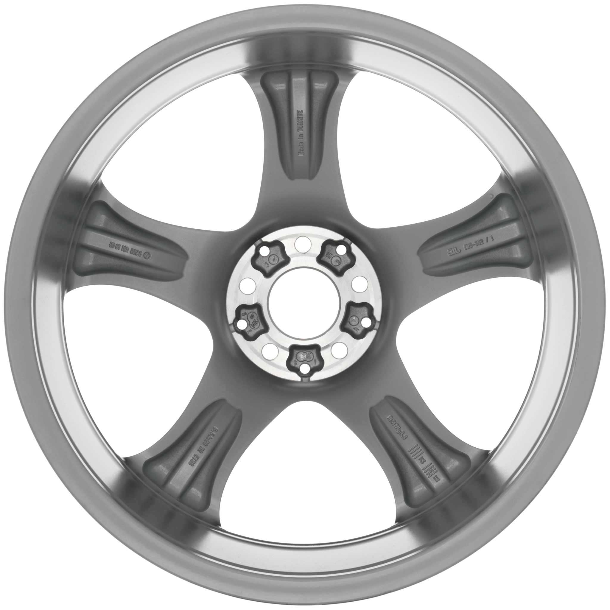 Mercedes 5 Spoke [222-20] Thulium Silver Alloy Wheel Product Image #2