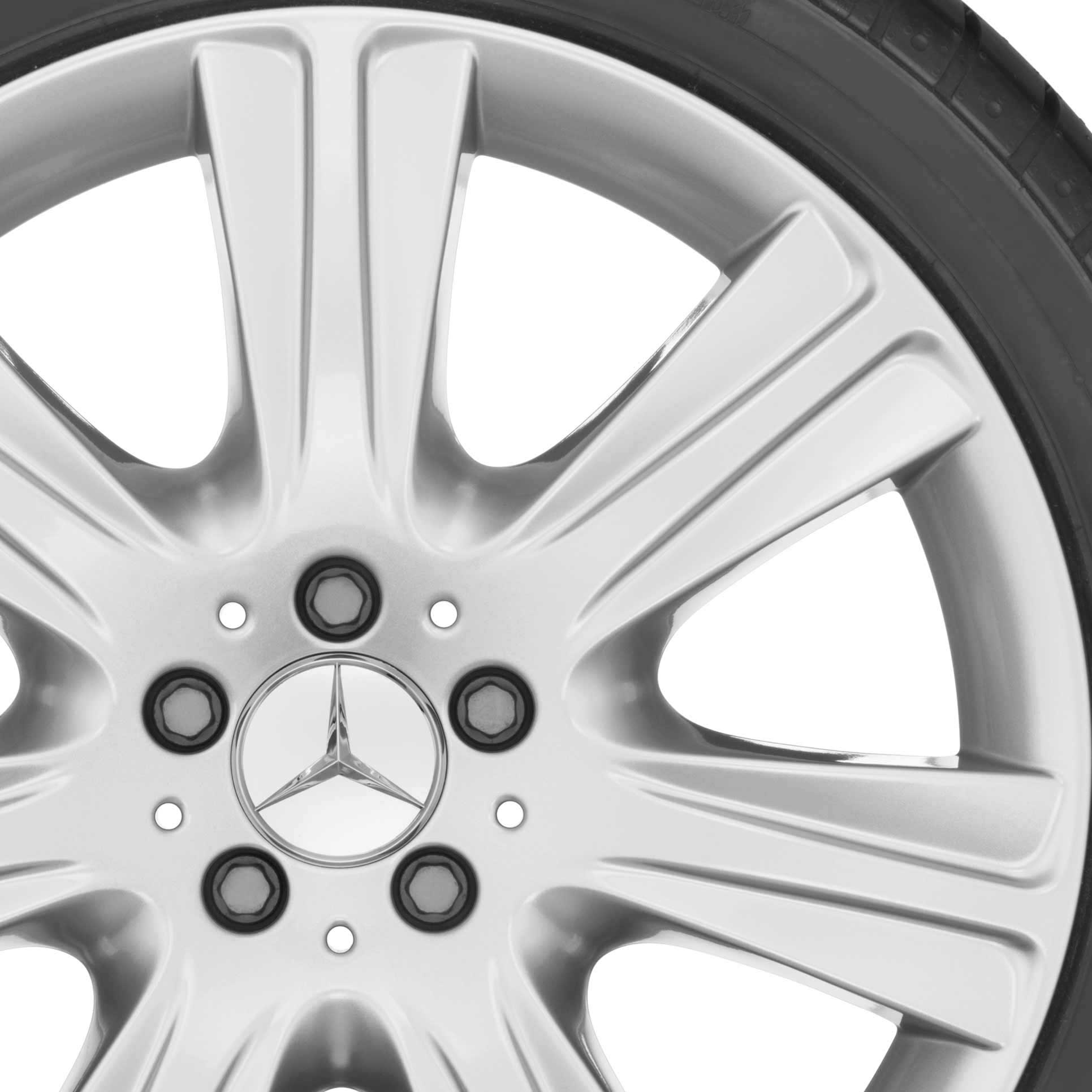Mercedes 7 Spoke [222-19] Vanadium Silver Alloy Wheel Product Image #2