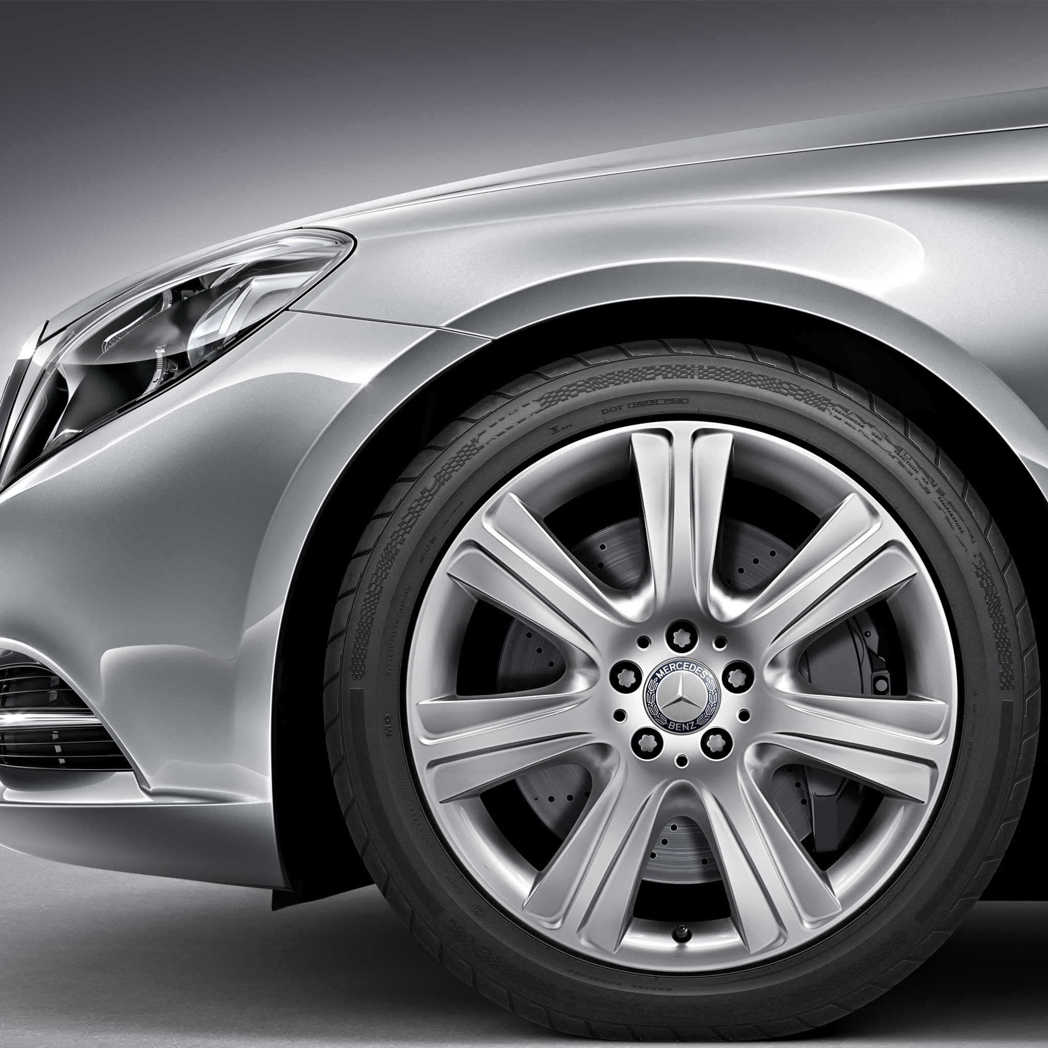 Mercedes 7 Spoke [222-19] Vanadium Silver Alloy Wheel Product Image #4