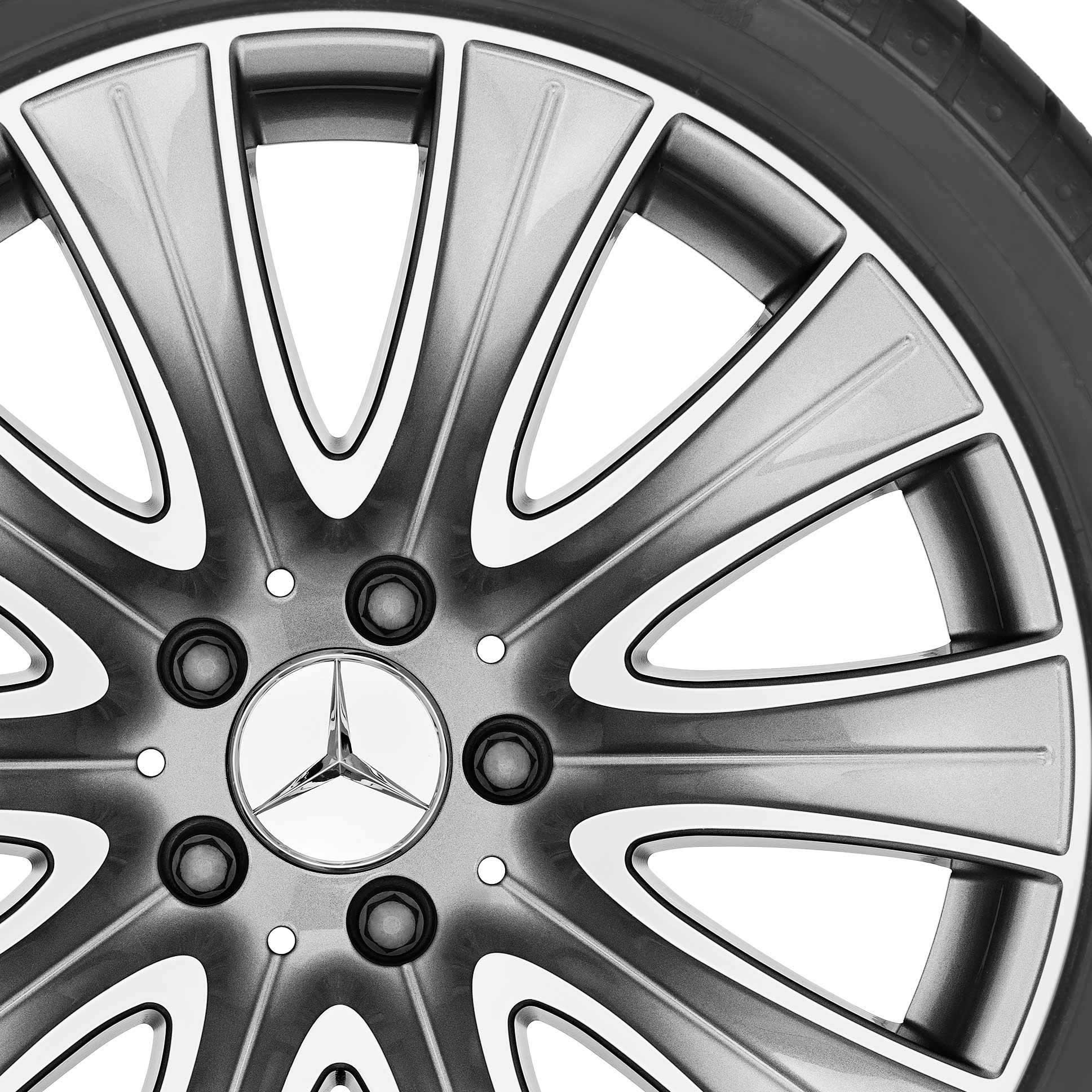 Mercedes 10 Spoke [222-18] Himalaya Grey with High Sheen Alloy Wheel Product Image #2