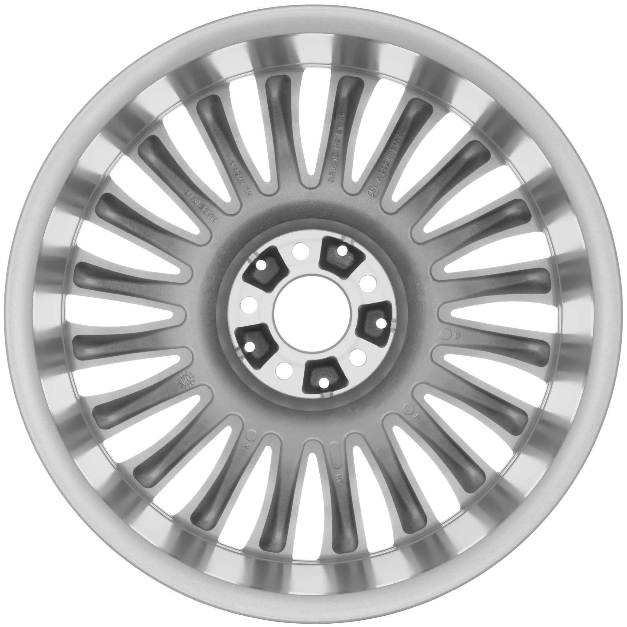 Mercedes Multispoke [222-19] Vanadium Silver Alloy Wheel Product Image #3