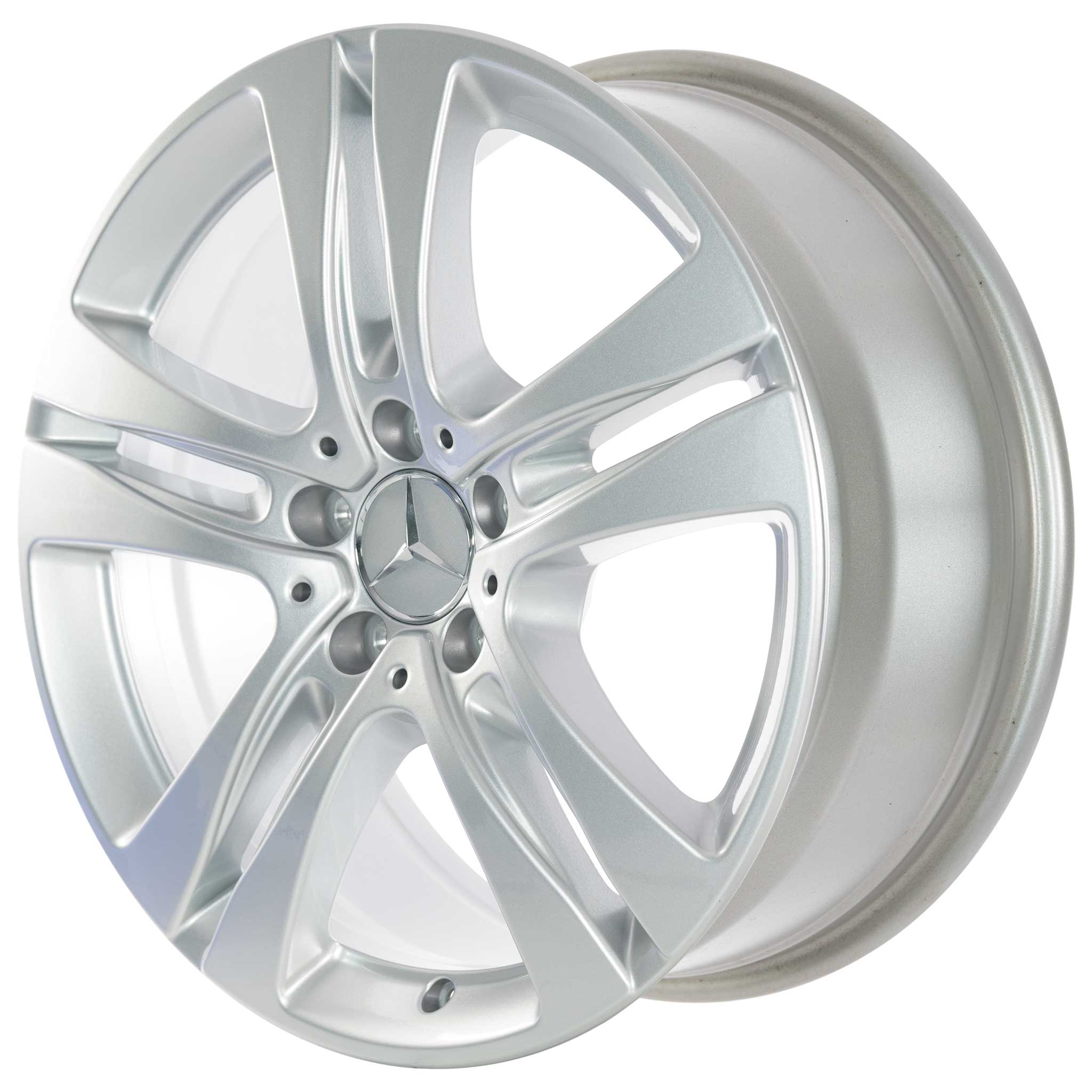 Mercedes 5 Twin Spoke [222-18] Vanadium Silver Alloy Wheel Product Image #2