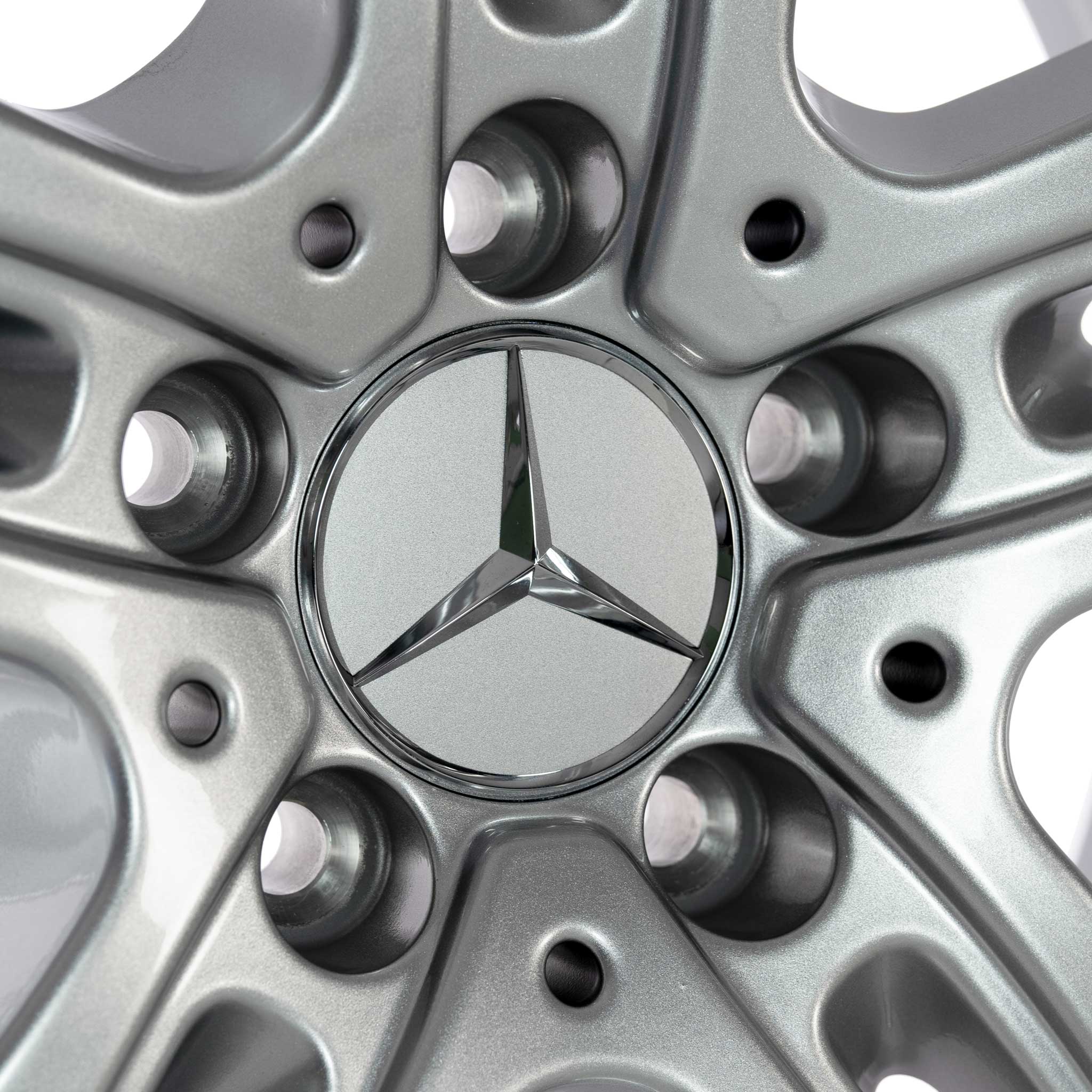 Mercedes 5 Twin Spoke [222-18] Vanadium Silver Alloy Wheel Product Image #4