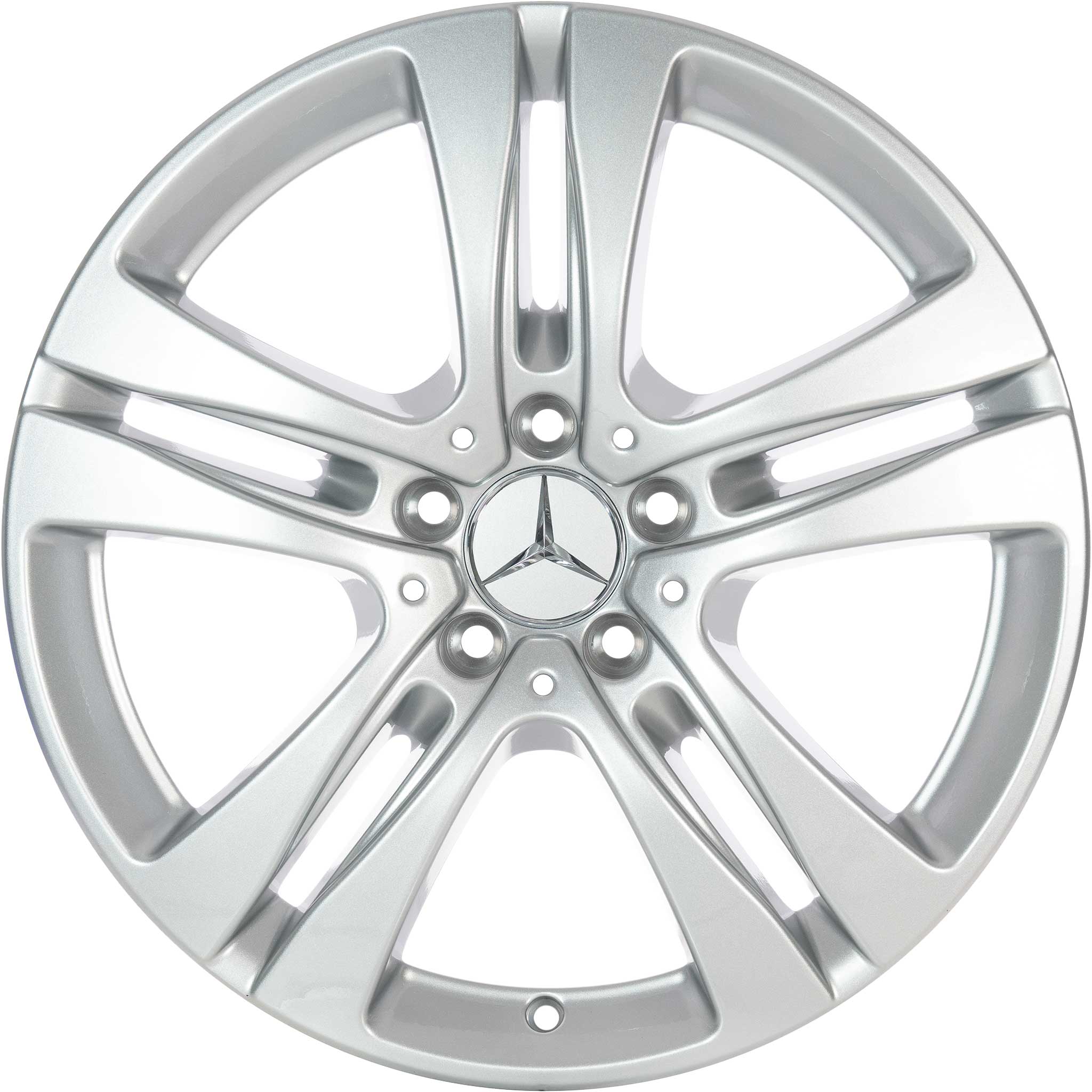 Mercedes 5 Twin Spoke [222-18] Vanadium Silver Alloy Wheel Product Image #1