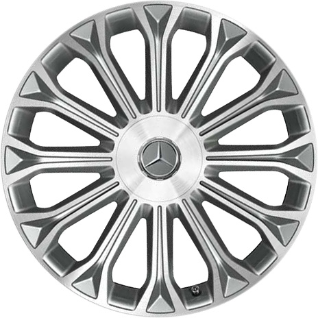 Mercedes 12 Spoke [222-20] Himalaya Grey with High Sheen Alloy Wheel Product Image #1