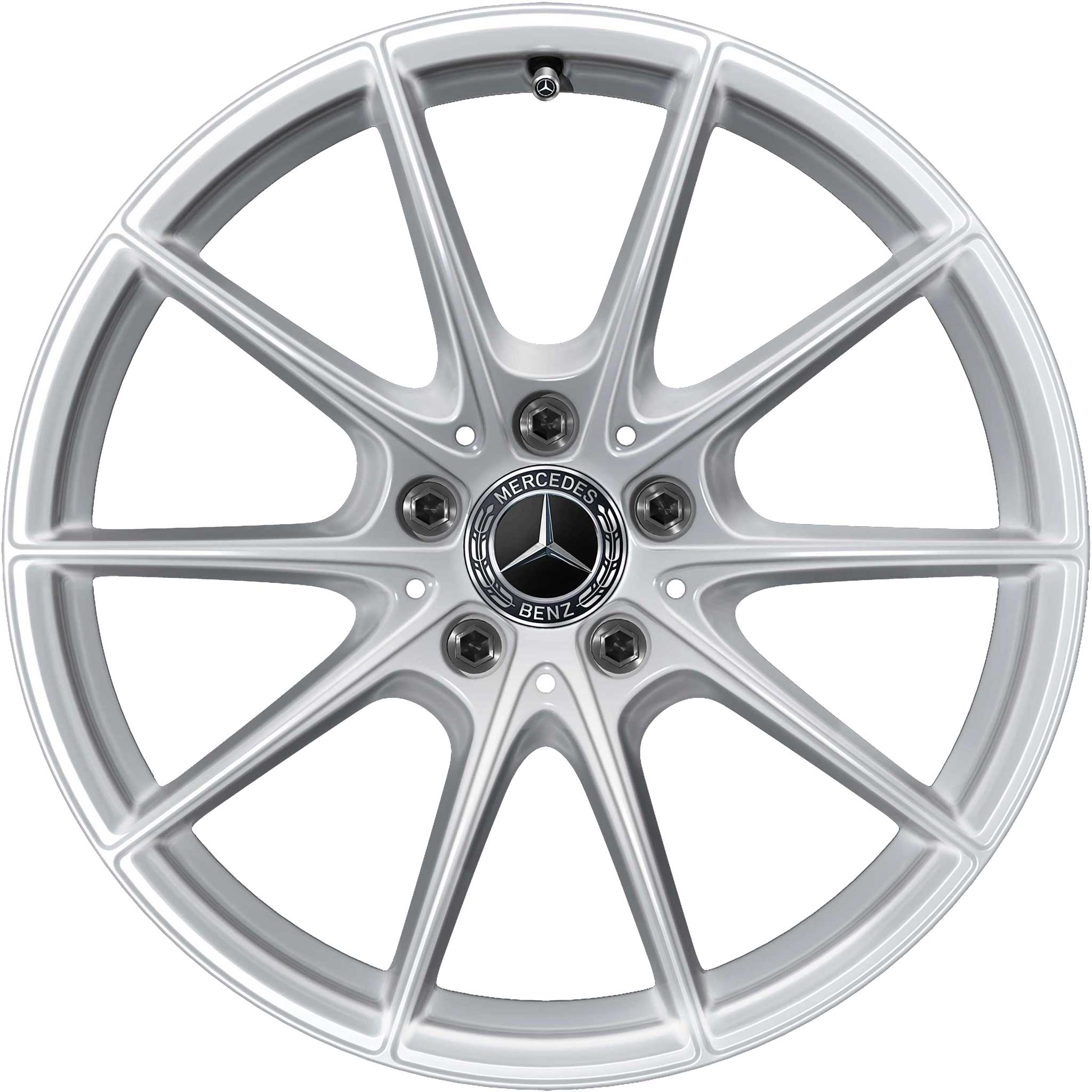 Mercedes 10 Spoke [223-18] Vanadium Silver Alloy Wheel Product Image #1