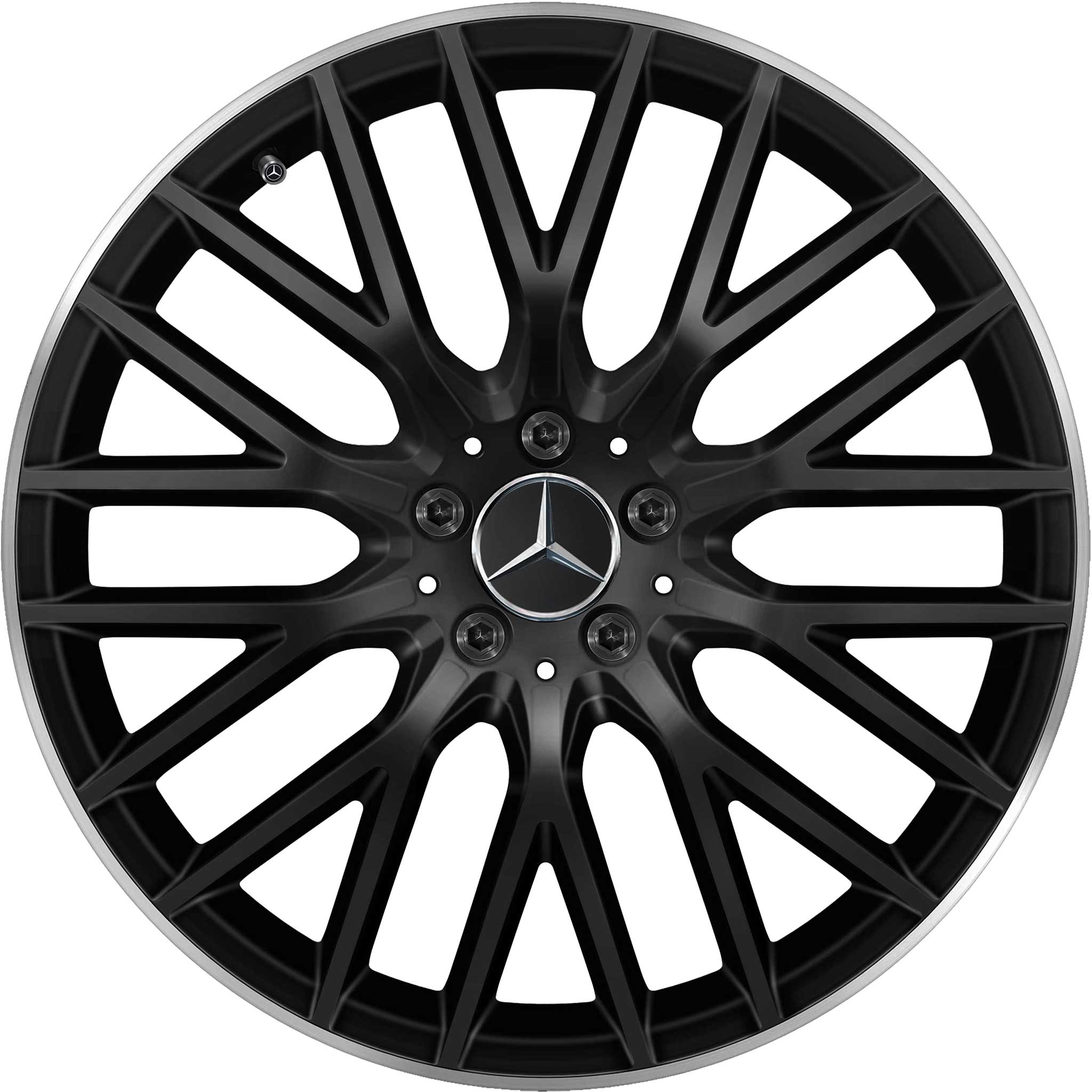 Mercedes 10 Y Spoke [223-20] Matt Black with High Sheen Rim Edge Alloy Wheel Product Image #1