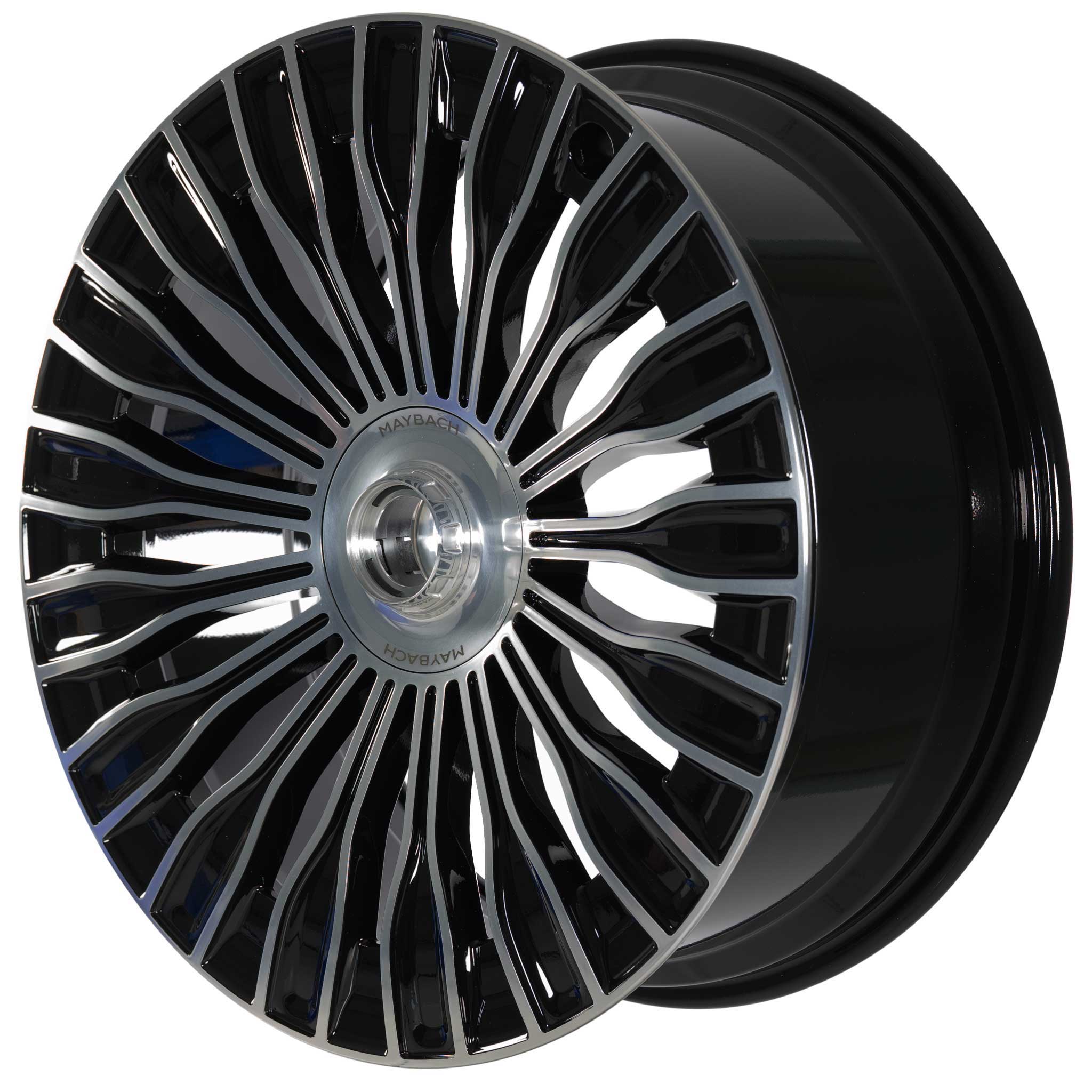 Mercedes Maybach Multi Spoke [223-21] Gloss Back with High Sheen Alloy Wheel Product Image #2