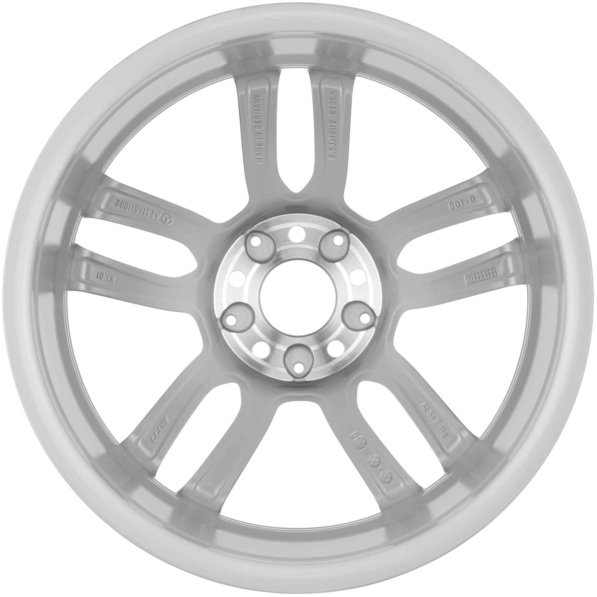 Mercedes 5 Twin Spoke [231-18] Vanadium Silver Alloy Wheel Product Image #3