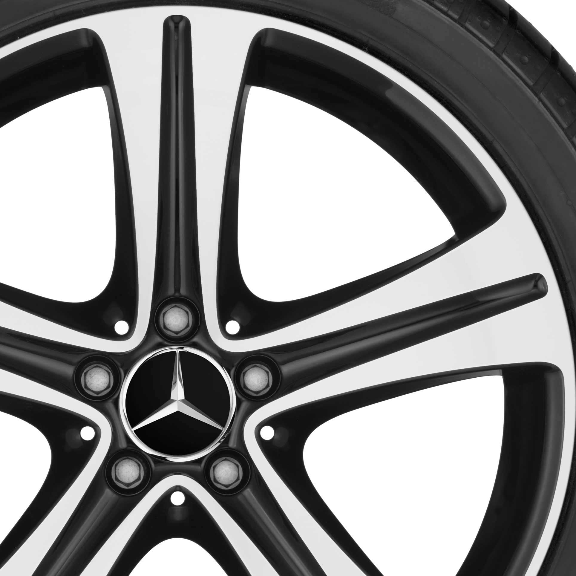 Mercedes 5 Spoke [231-19] Gloss Black with High Sheen Alloy Wheel Product Image #2