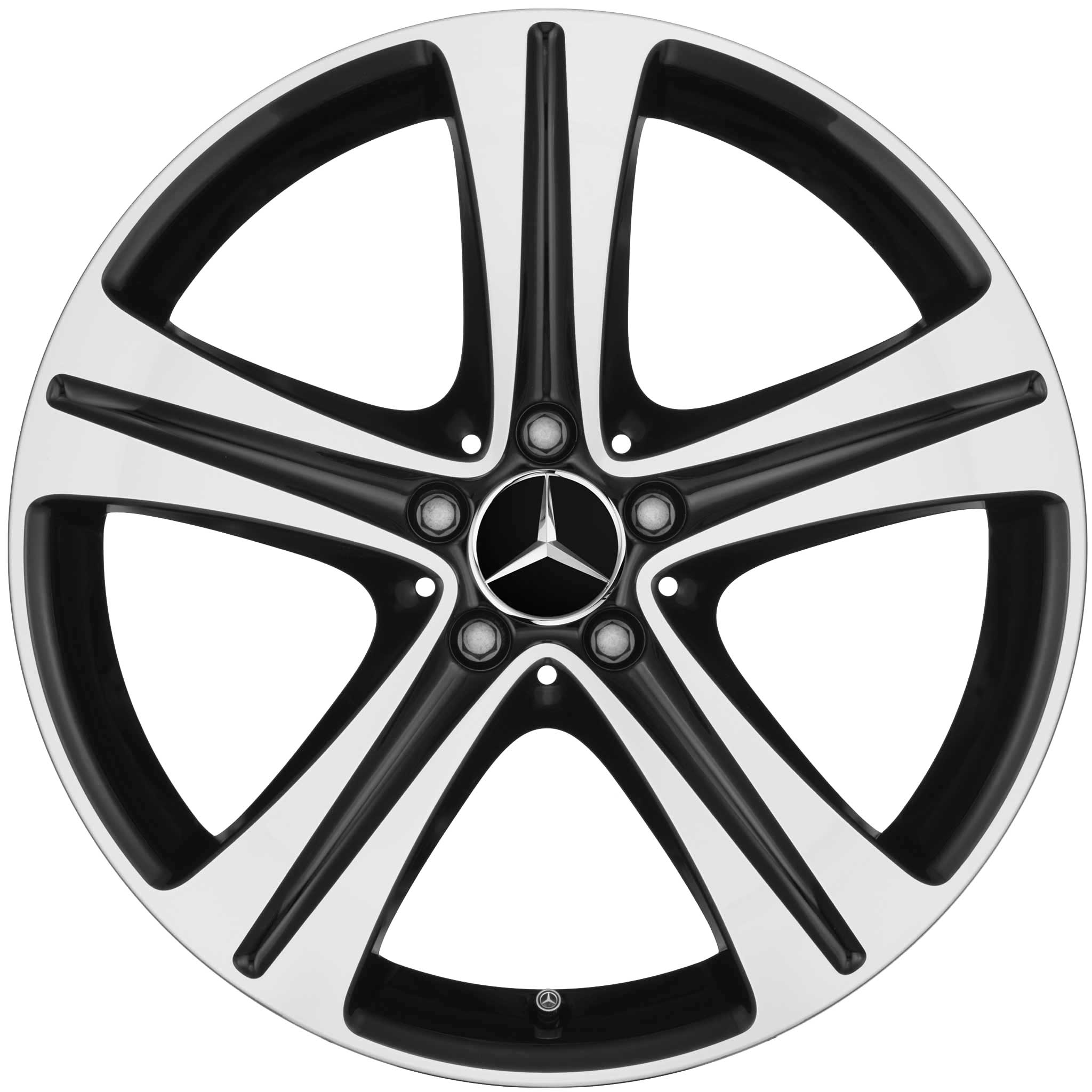 Mercedes 5 Spoke [231-19] Gloss Black with High Sheen Alloy Wheel Product Image #1