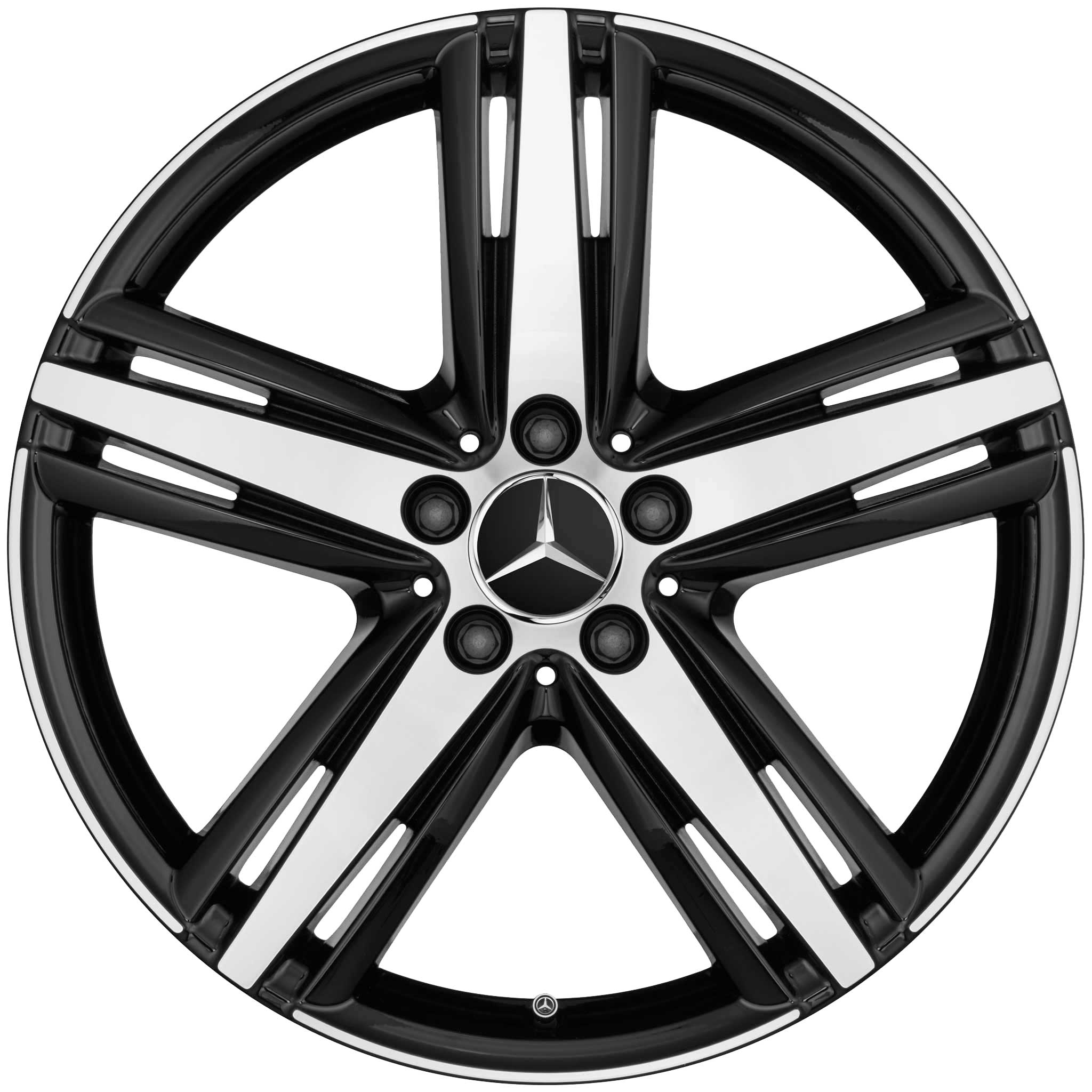 Mercedes 5 Spoke [231-19] Gloss Black with High Sheen Alloy Wheel Product Image #1