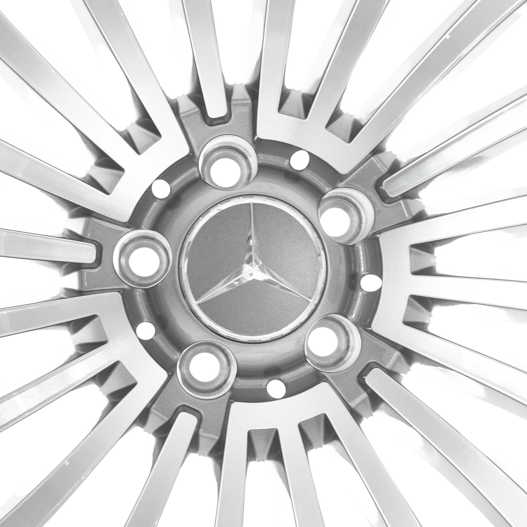 Mercedes Multispoke [231-19] Palladium Silver with High Sheen Alloy Wheel Product Image #4
