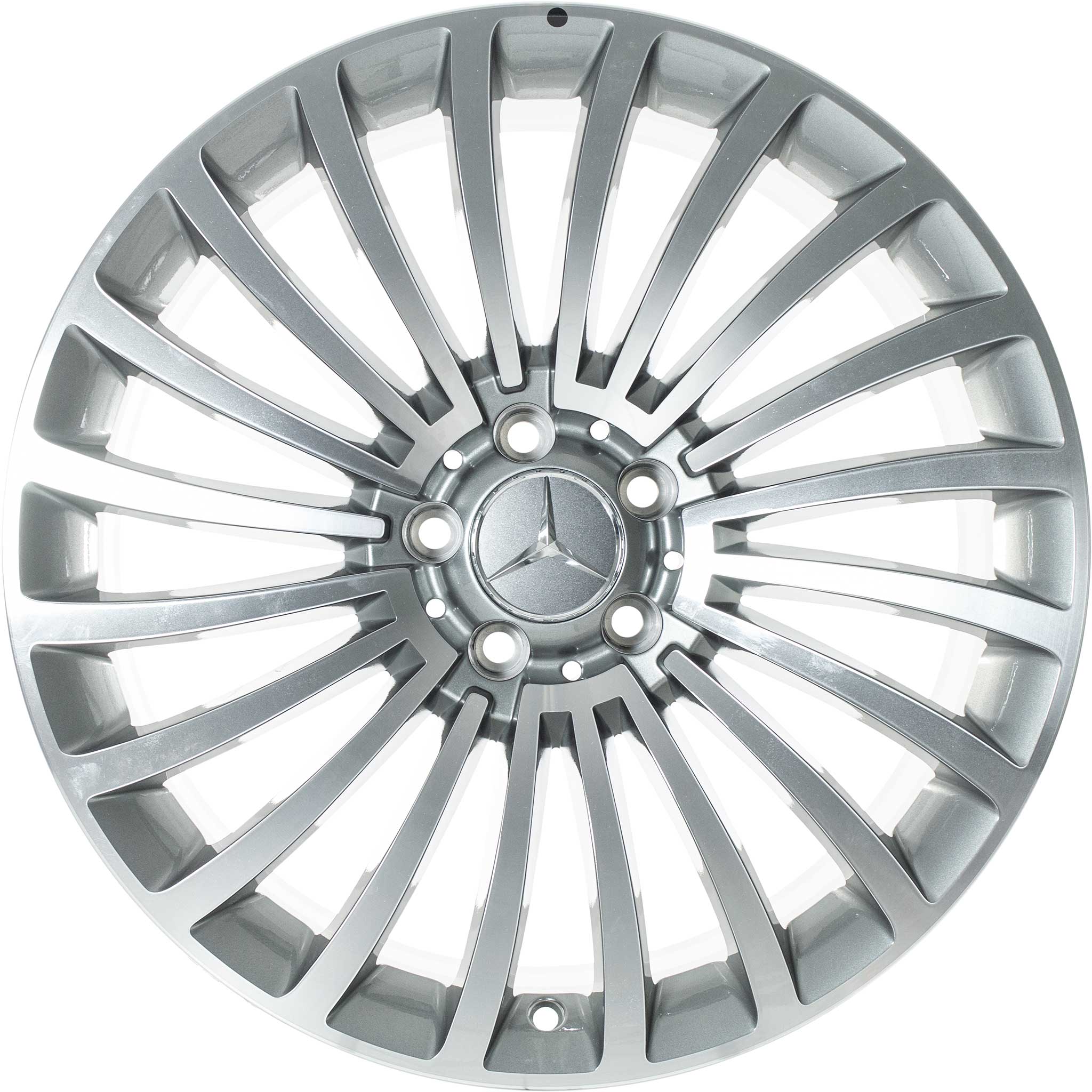 Mercedes Multispoke [231-19] Palladium Silver with High Sheen Alloy Wheel Product Image #1