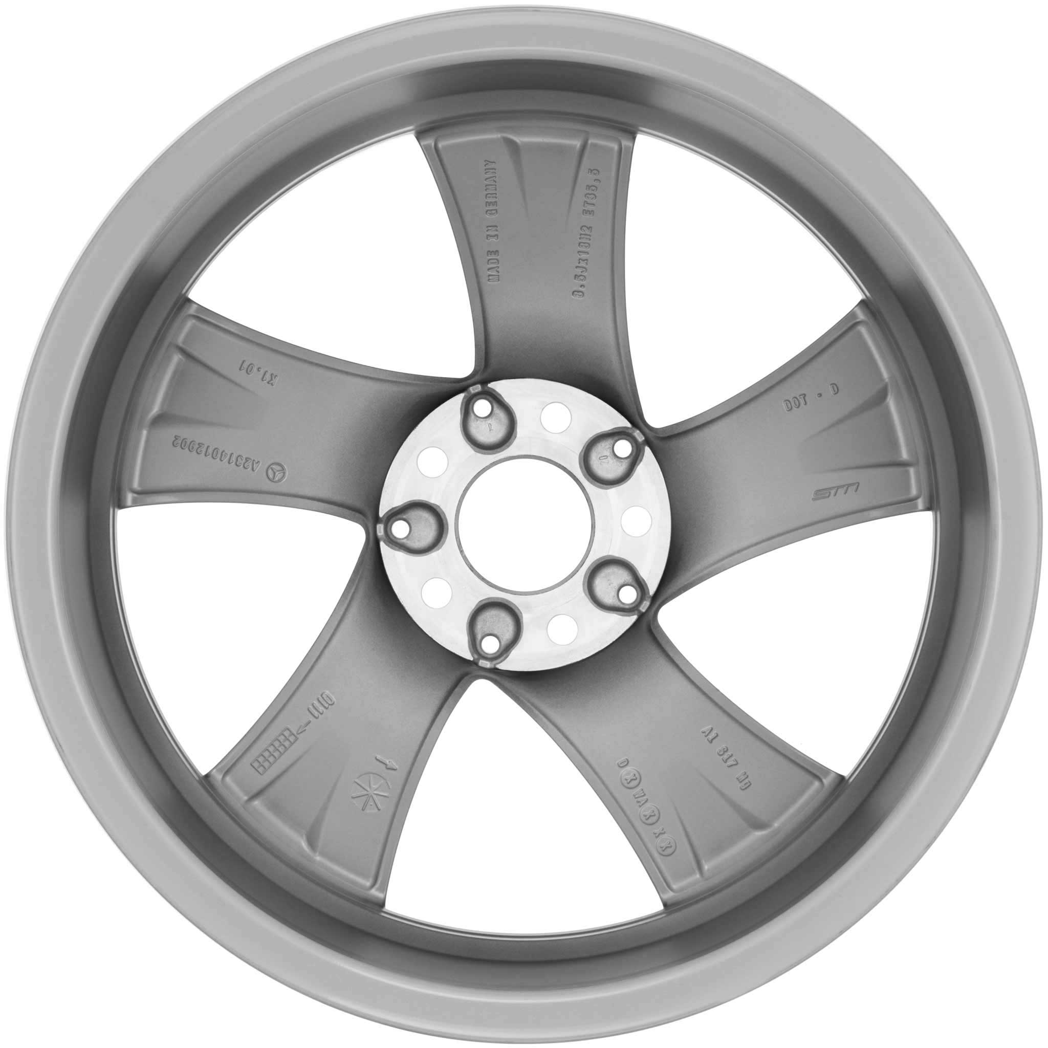 Mercedes 5 Spoke [231-18] Satin Silver Alloy Wheel Product Image #2