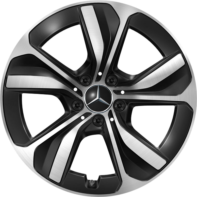 Mercedes 5 Spoke [236-18] Gloss Back with High Sheen Alloy Wheel Product Image #1