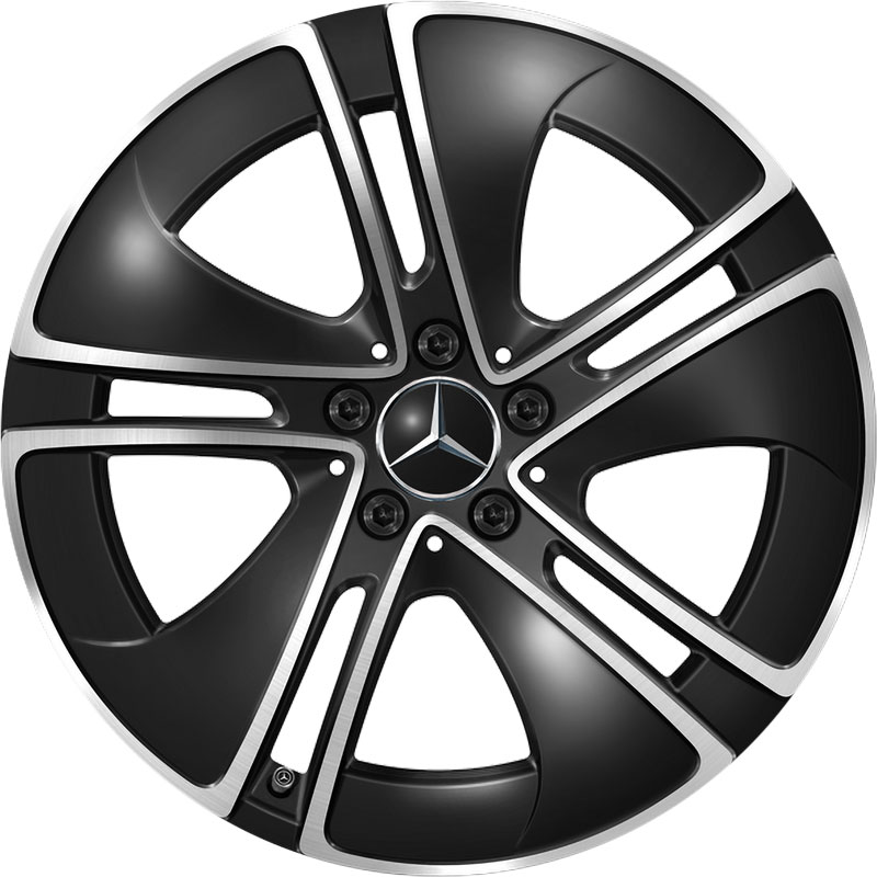 Mercedes 5 Spoke [236-19] Gloss Back with High Sheen Alloy Wheel Product Image #1