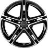 Mercedes 5 Twin Spoke [238-19] Gloss Black with High Sheen Wheel Img 1