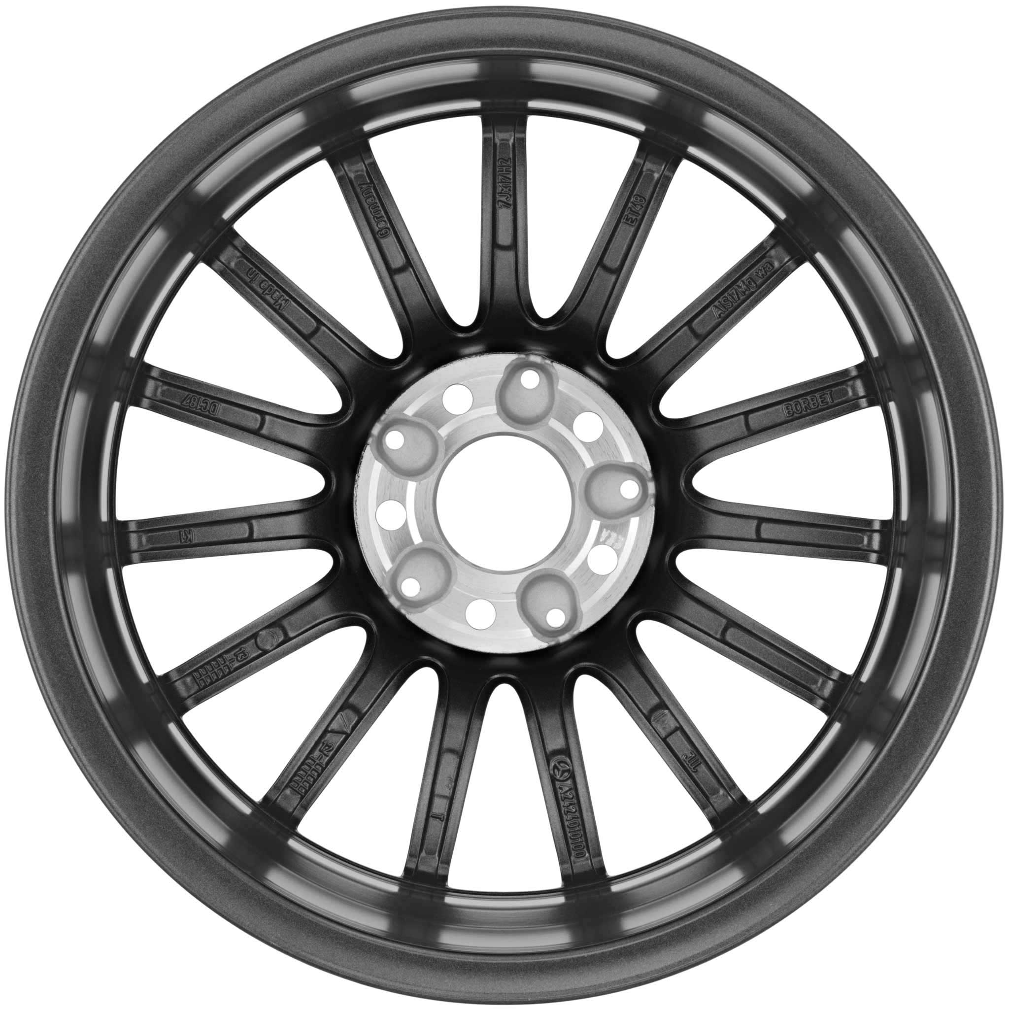 Mercedes Multispoke [242-17] Himalaya Grey Alloy Wheel Product Image #3