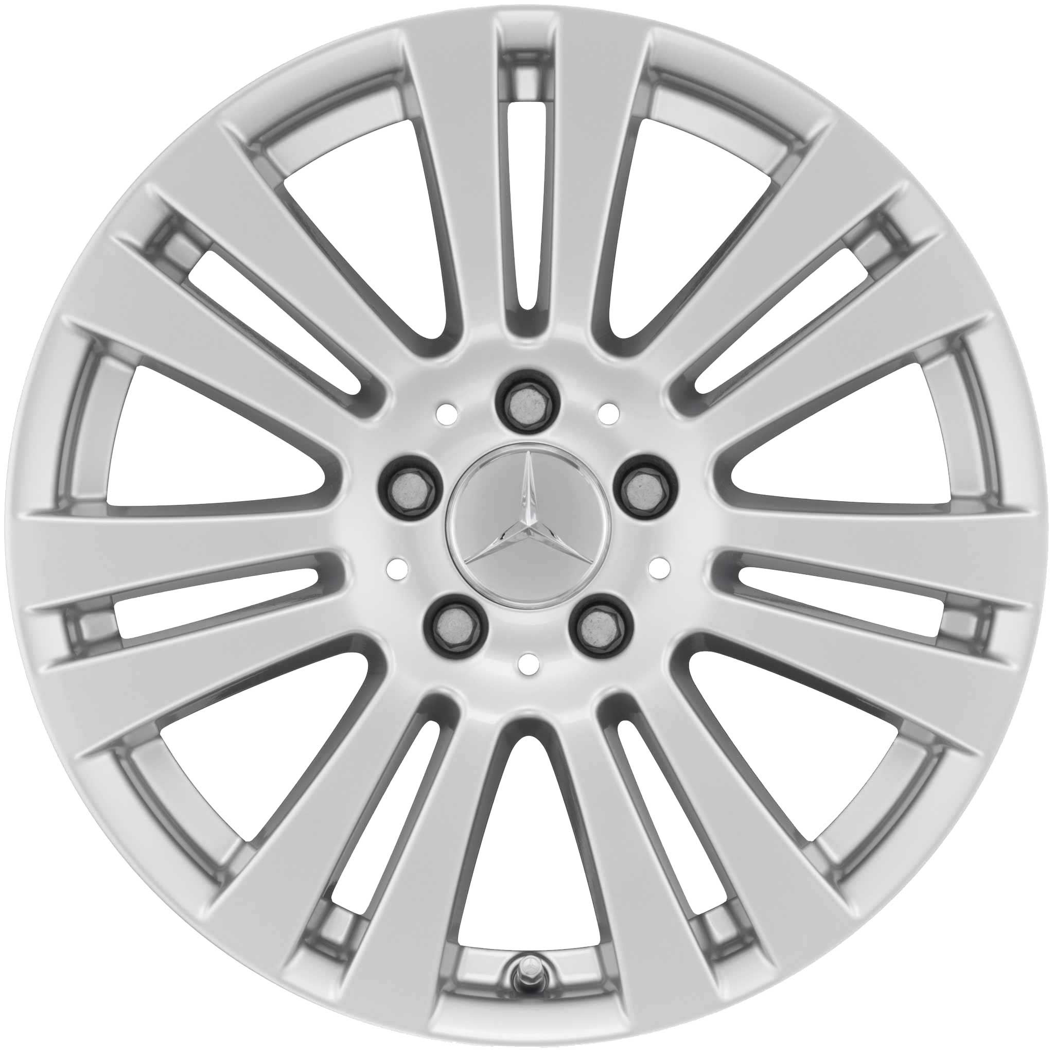 Mercedes 7 Twin Spoke [242-16] Vanadium Silver Alloy Wheel Product Image #1