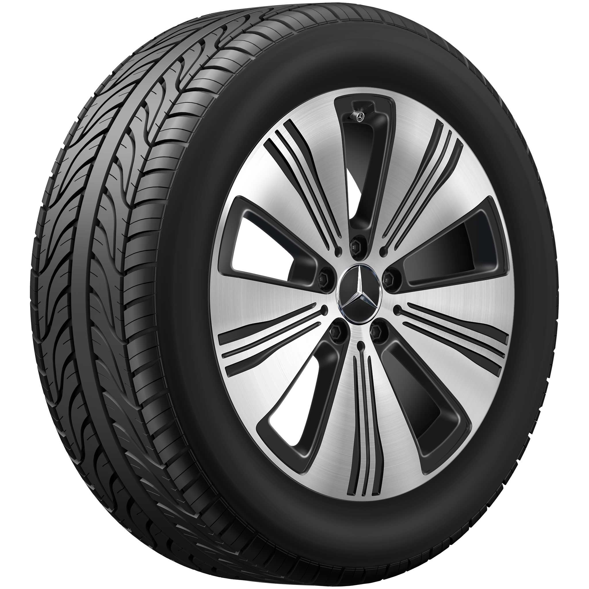 Mercedes 5 Spoke [243-18] Gloss Back with High Sheen Alloy Wheel Product Image #2