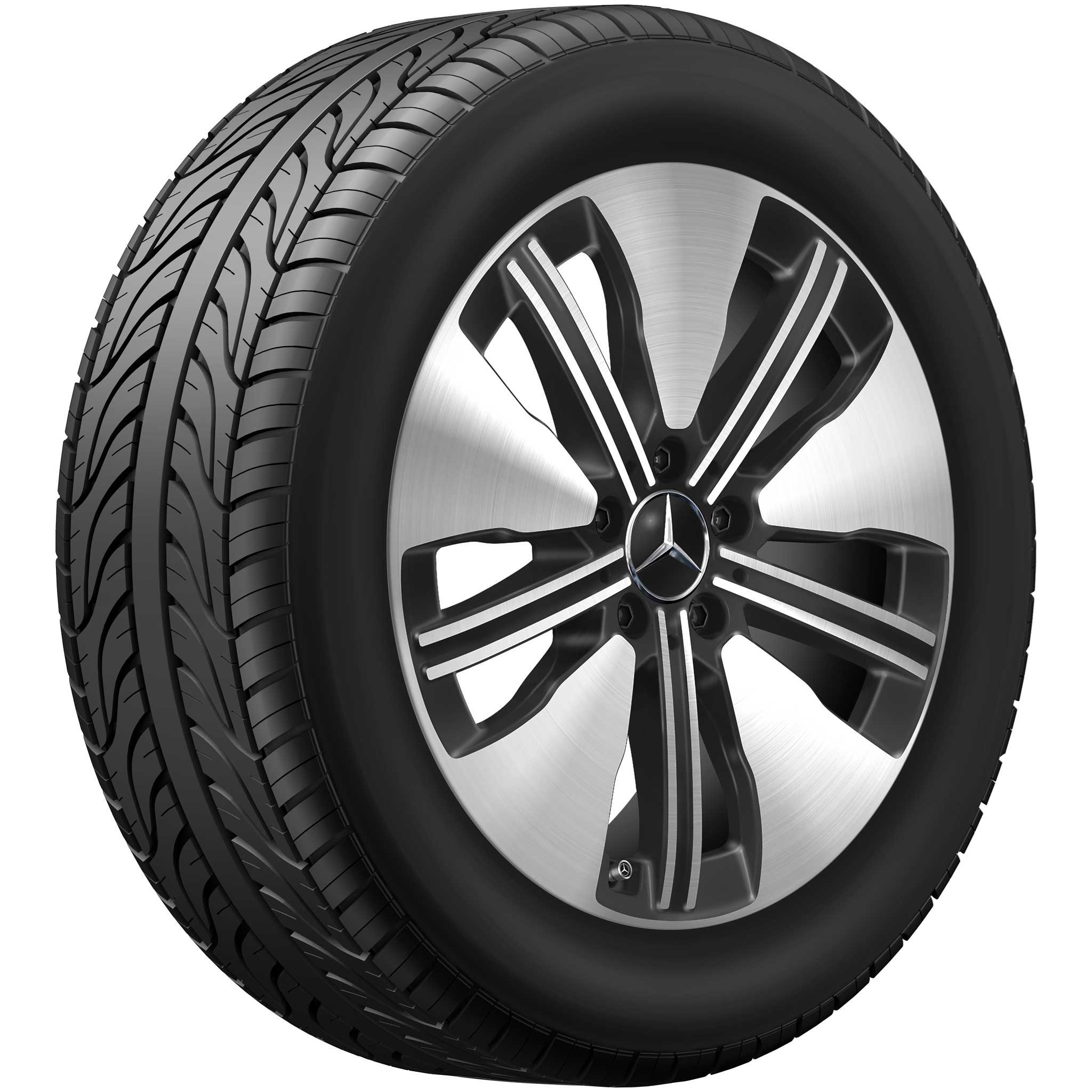 Mercedes 5 Spoke [243-18] Gloss Back with High Sheen Alloy Wheel Product Image #2