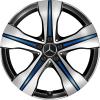 Mercedes 5 Spoke [243-19] Black and Blue Details with High Sheen Wheel Img 1