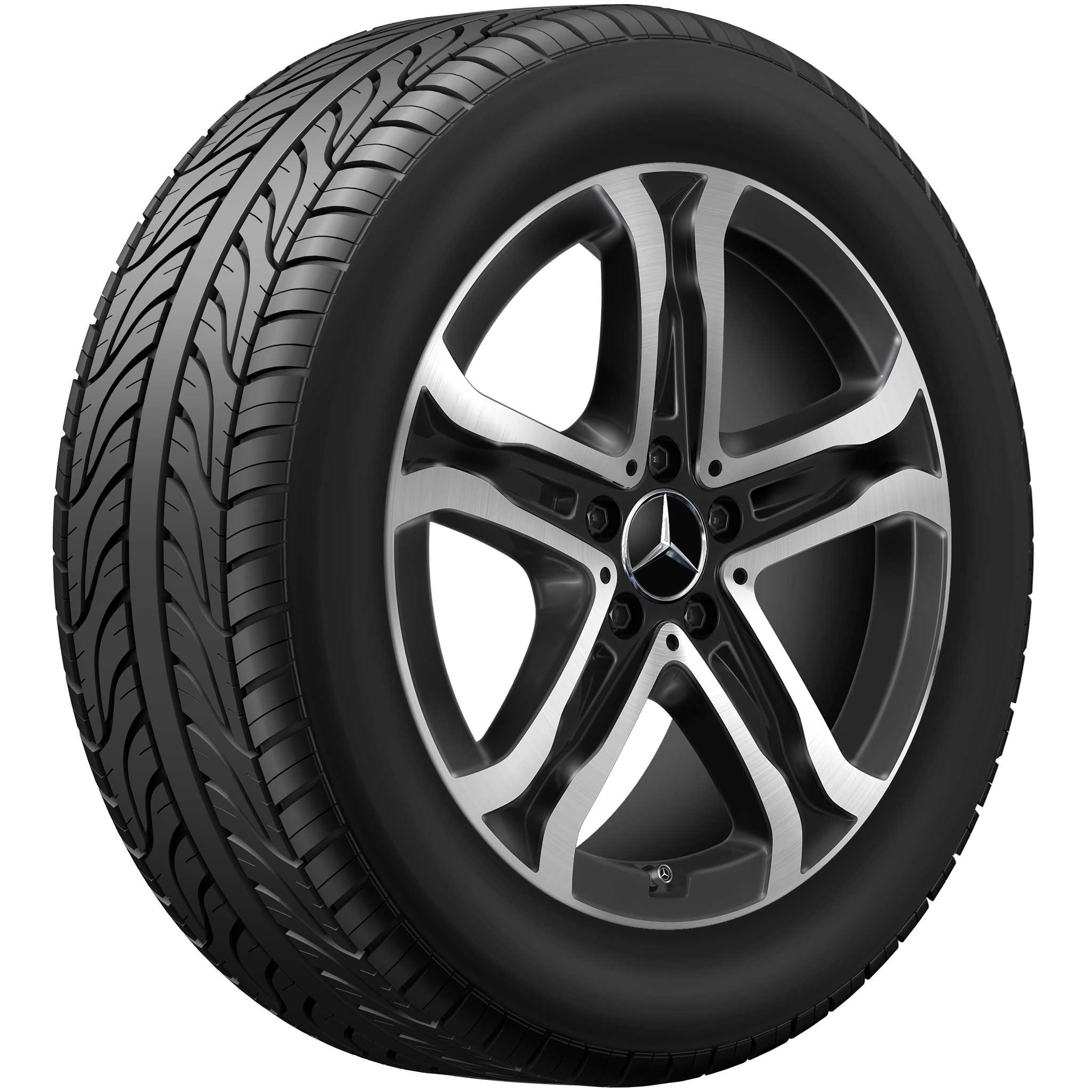 Mercedes 5 Spoke [243-18] Gloss Back with High Sheen Alloy Wheel Product Image #2