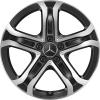 Mercedes 5 Spoke [243-18] Gloss Back with High Sheen Wheel Img 1