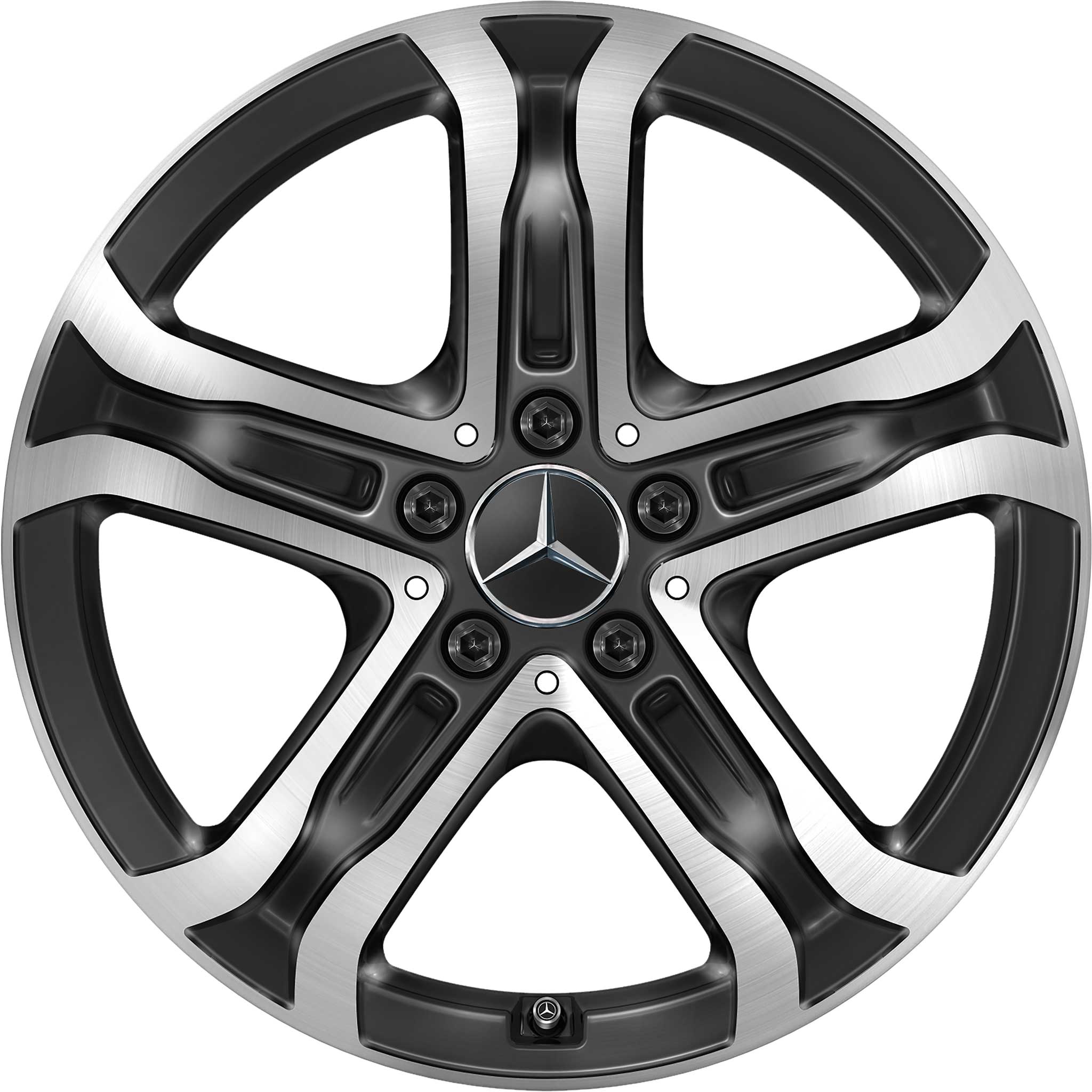 Mercedes 5 Spoke [243-18] Gloss Back with High Sheen Alloy Wheel Product Image #1