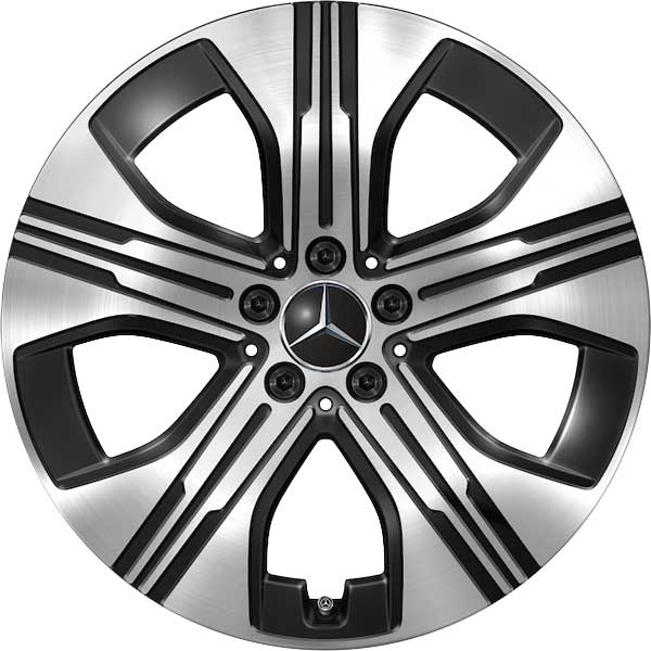 Mercedes 5 Spoke [243-19] Gloss Back with High Sheen Alloy Wheel Product Image #1