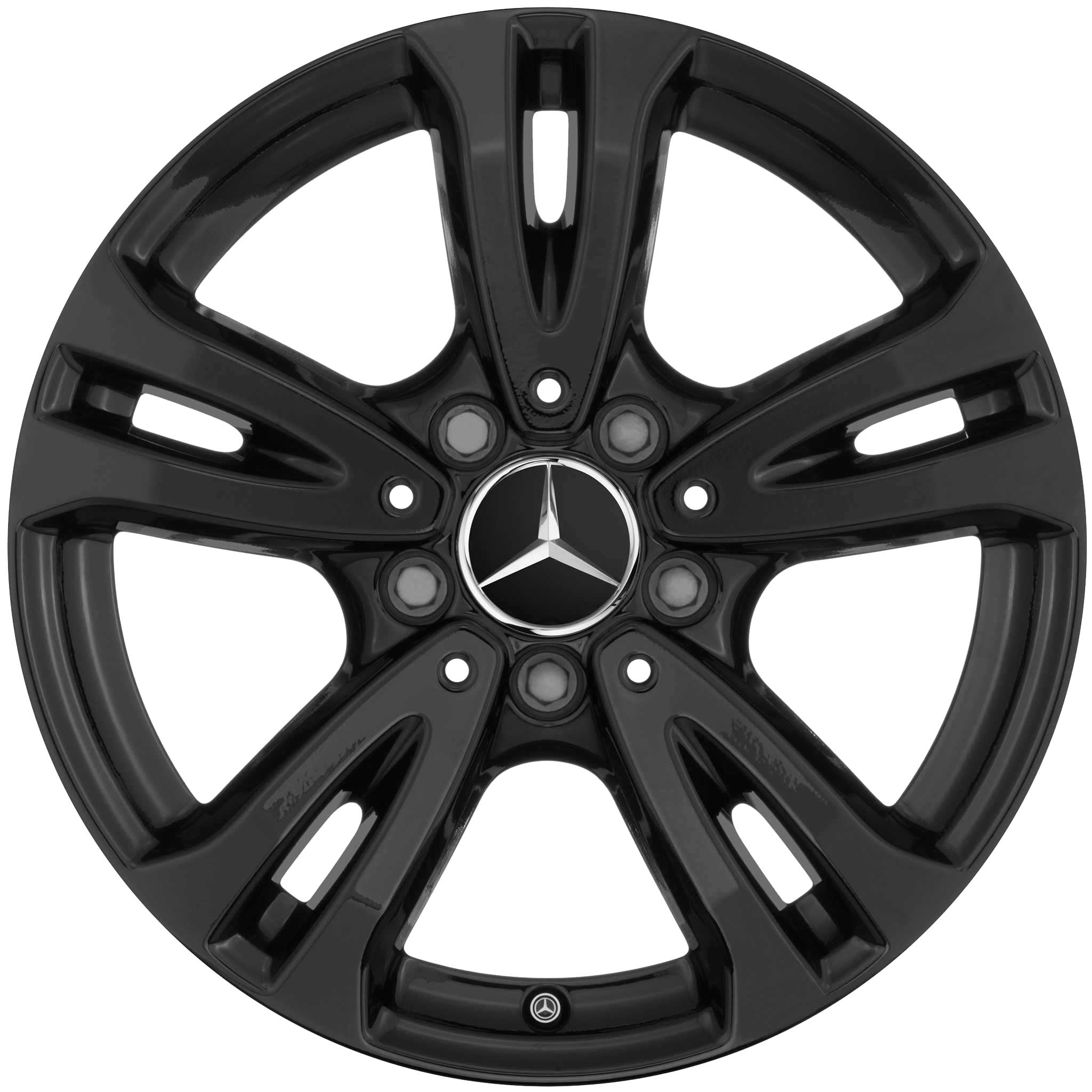 Mercedes 5 Twin Spoke [246-16] Gloss Black Alloy Wheel Product Image #1