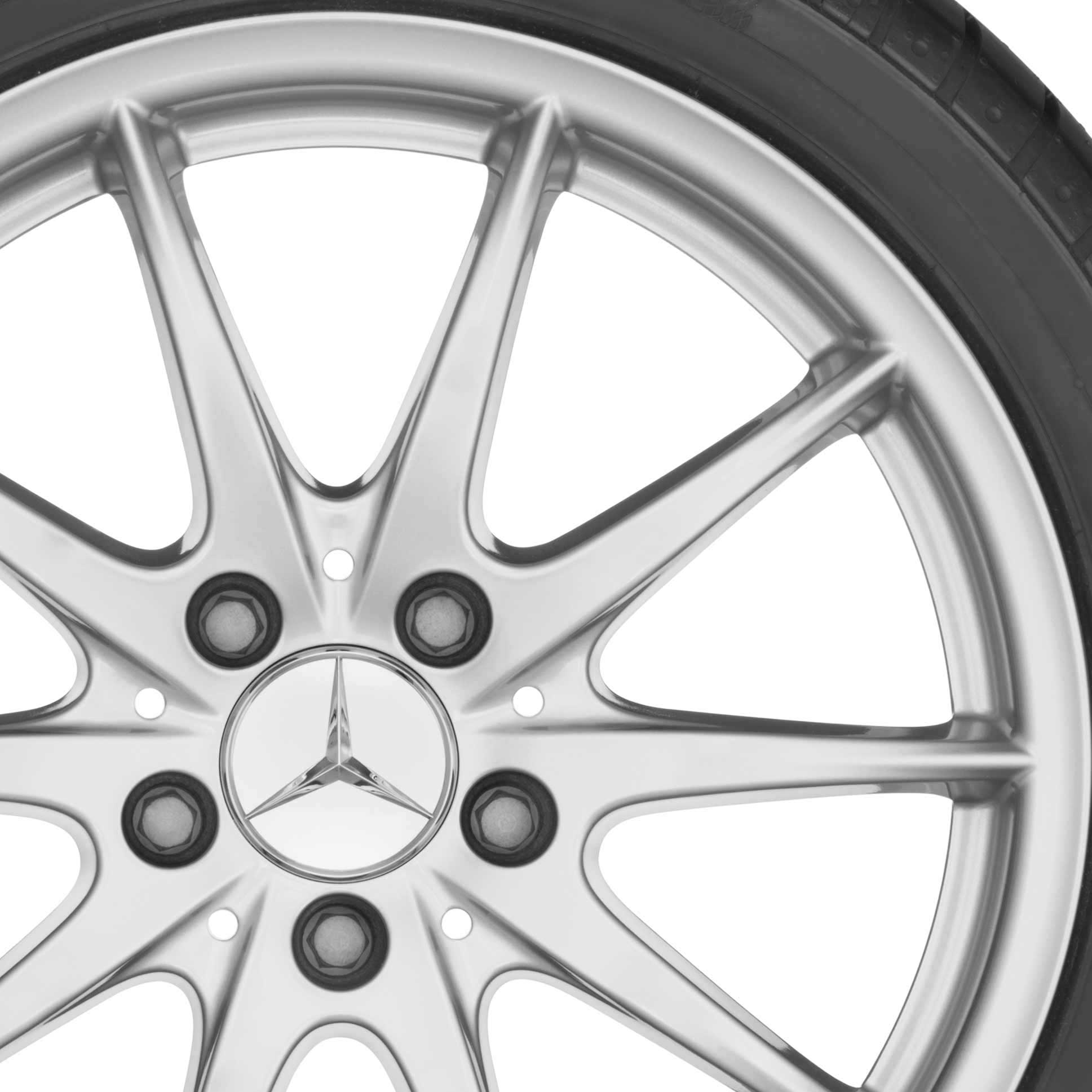 Mercedes 5 Twin Spoke [246-17] Titanium Silver Alloy Wheel Product Image #2