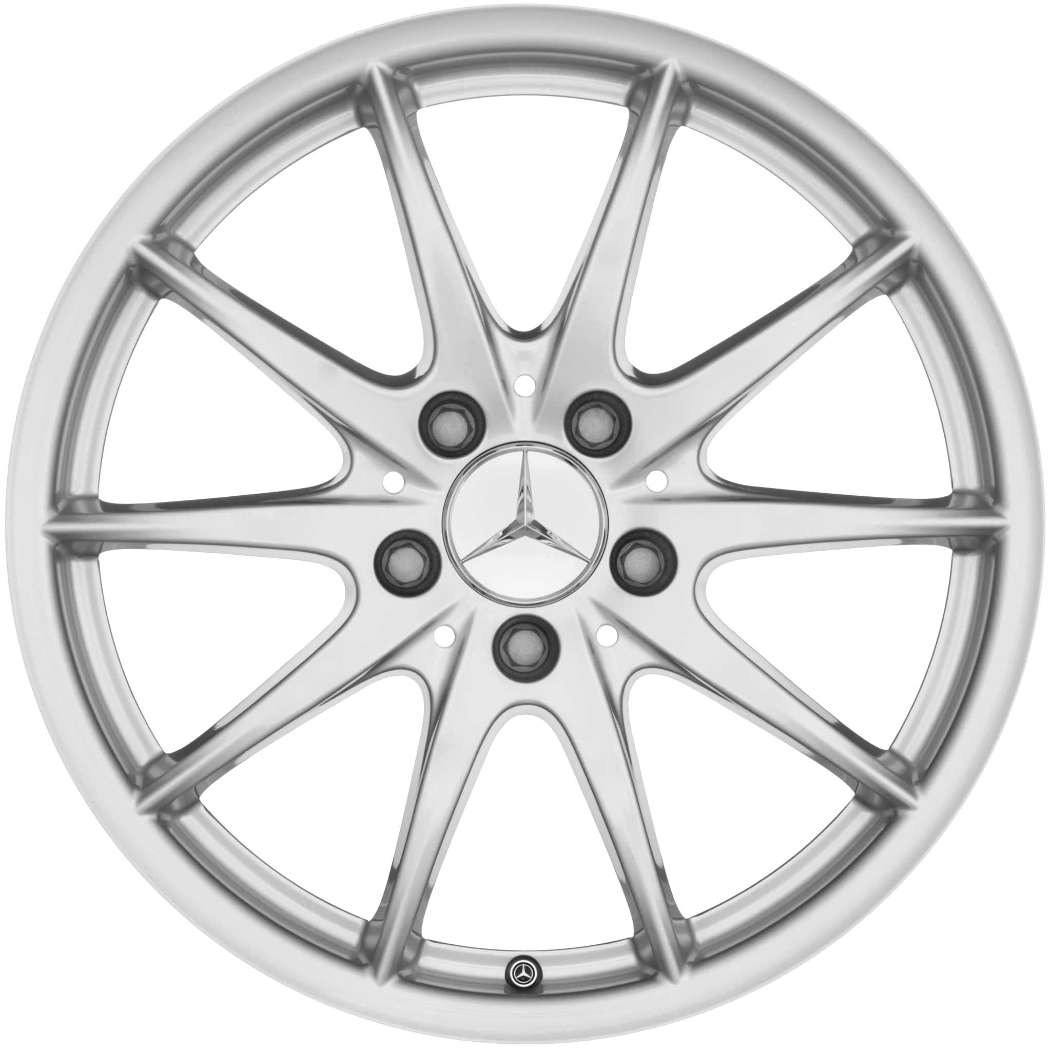 Mercedes 5 Twin Spoke [246-17] Titanium Silver Alloy Wheel Product Image #1