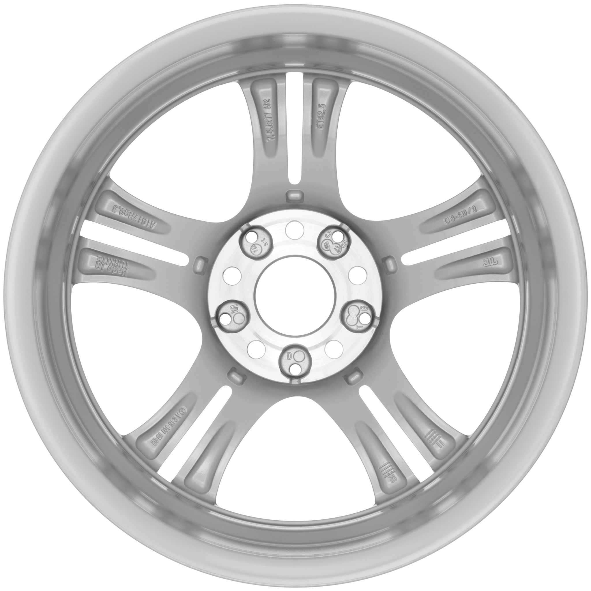 Mercedes 5 Twin Spoke [246-17] Titanium Silver Alloy Wheel Product Image #3