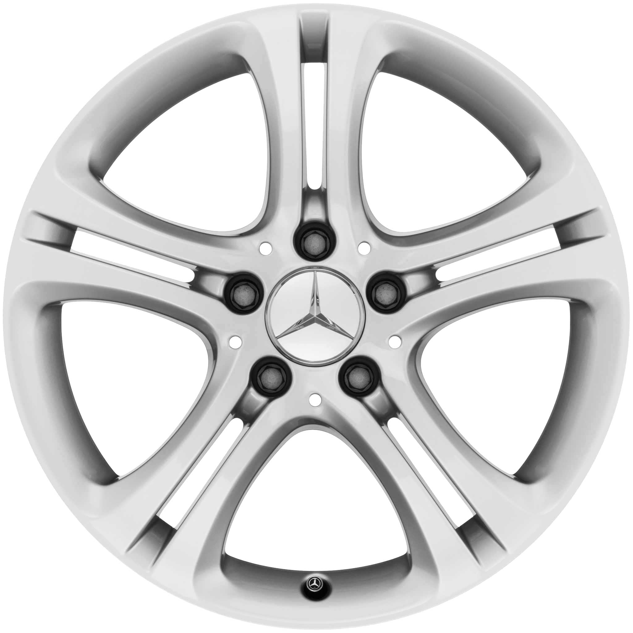 Mercedes 5 Twin Spoke [246-17] Titanium Silver Alloy Wheel Product Image #1