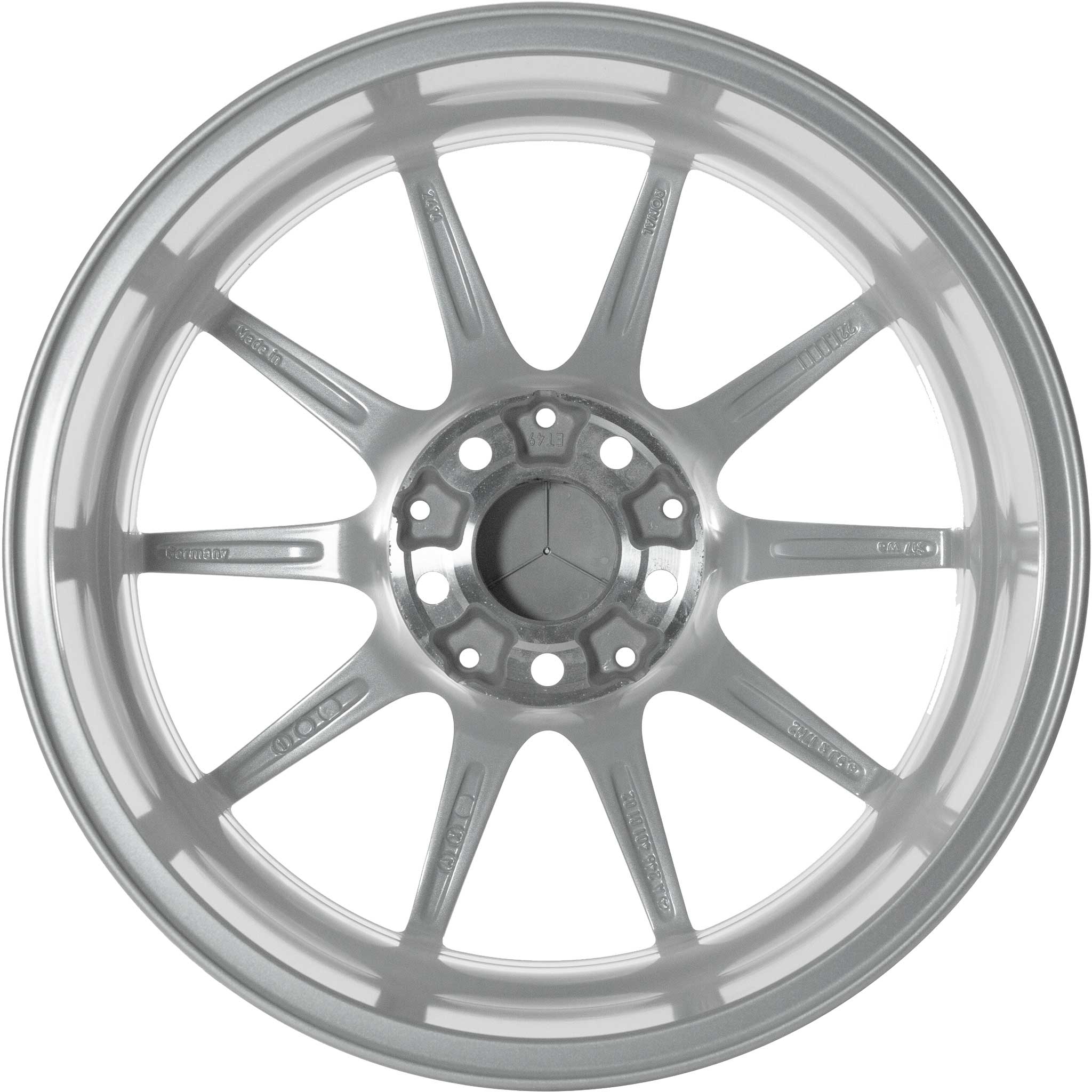 Mercedes 10 Spoke [246-17] Titanium Silver Alloy Wheel Product Image #3