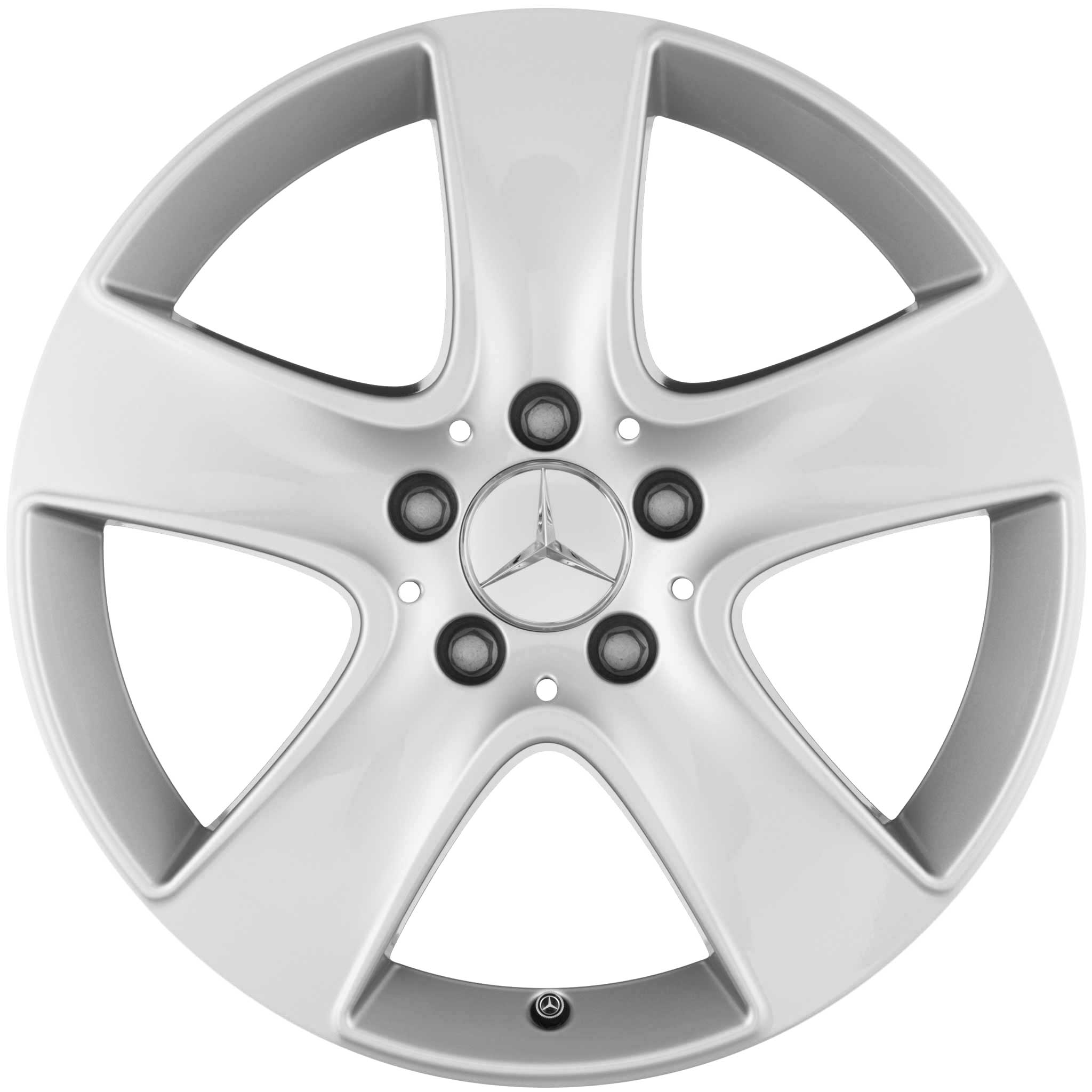 Mercedes 5 Spoke [246-17] Titanium Silver Alloy Wheel Product Image #1