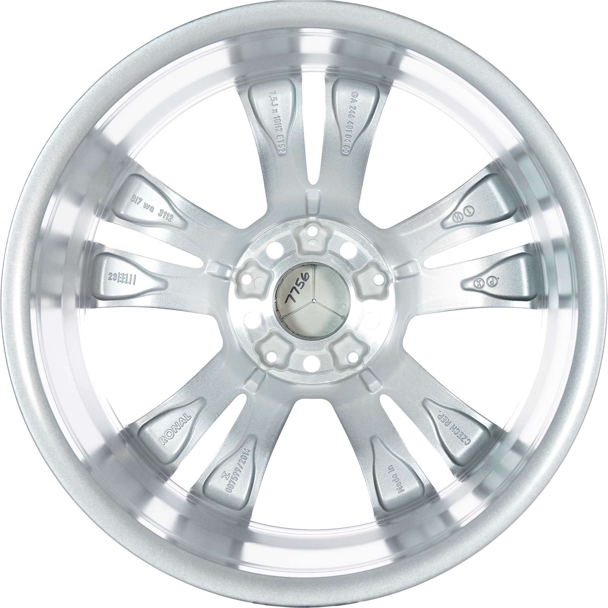 Mercedes 5 Twin Spoke [246-18] Himalaya Grey Alloy Wheel Product Image #3