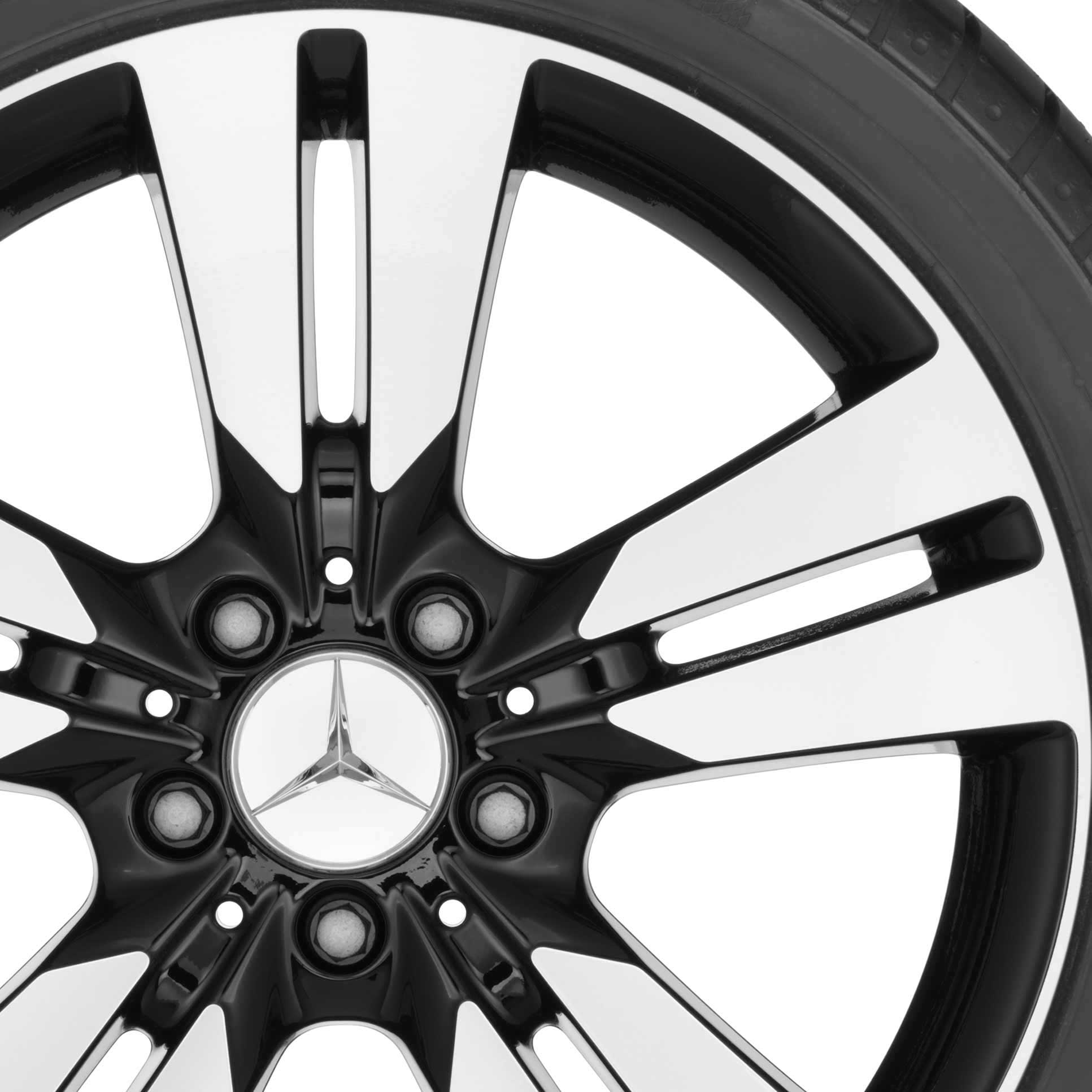 Mercedes 5 Twin Spoke [246-18] Gloss Black with High Sheen Alloy Wheel Product Image #2